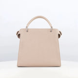 LEATHER HANDBAG LUTECE MINI GREIGE