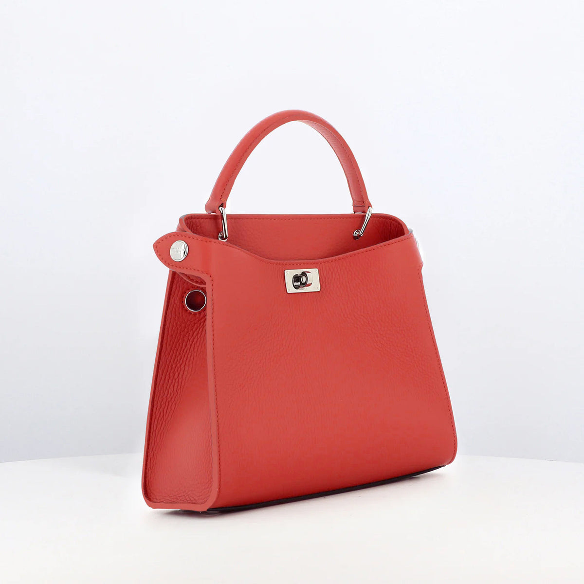 LEATHER HANDBAG LUTECE MINI LEHUA RED