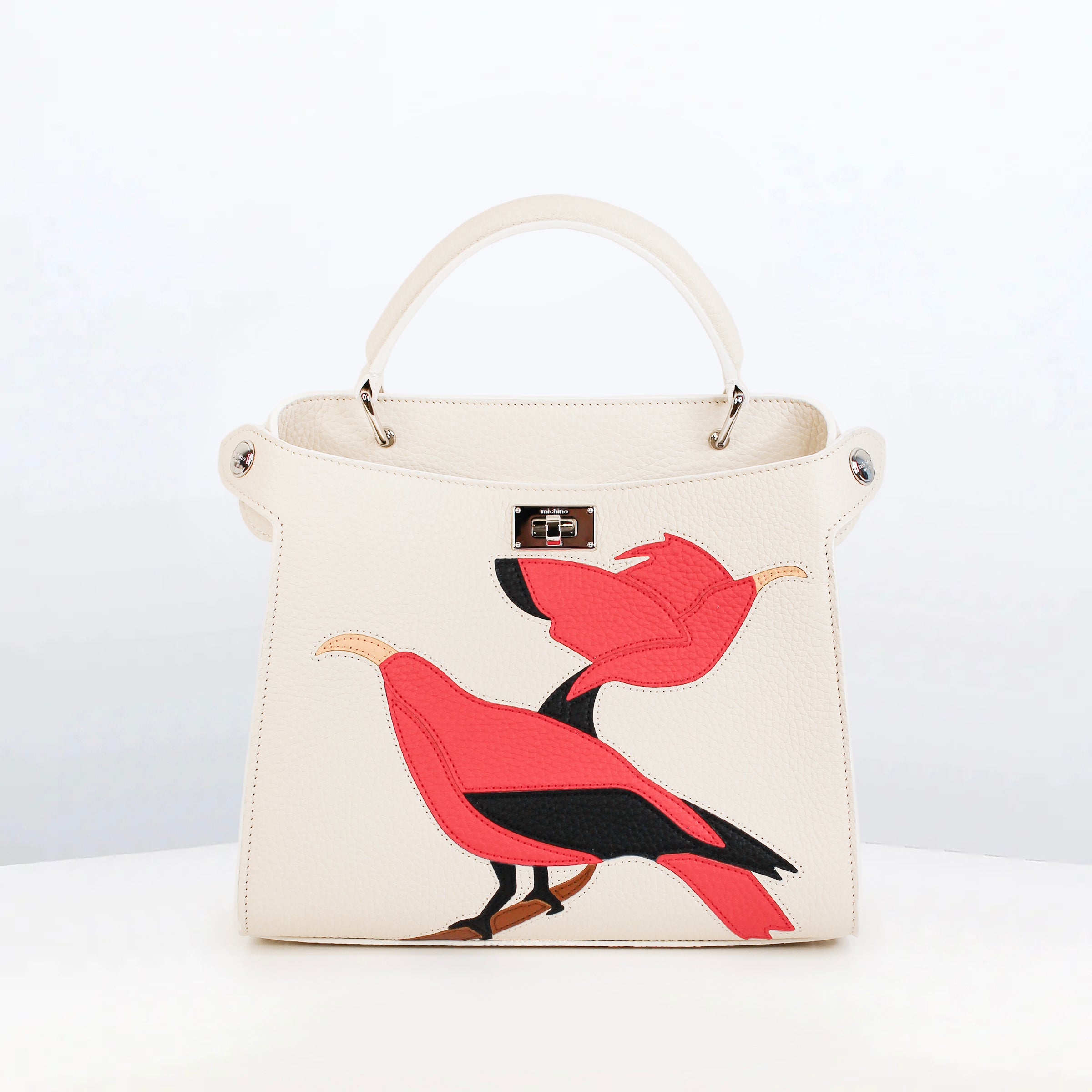 LEATHER HANDBAG LUTECE MINI INTERSIA TWO BIRDS