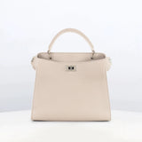 LEATHER HANDBAG LUTECE MINI IVORY