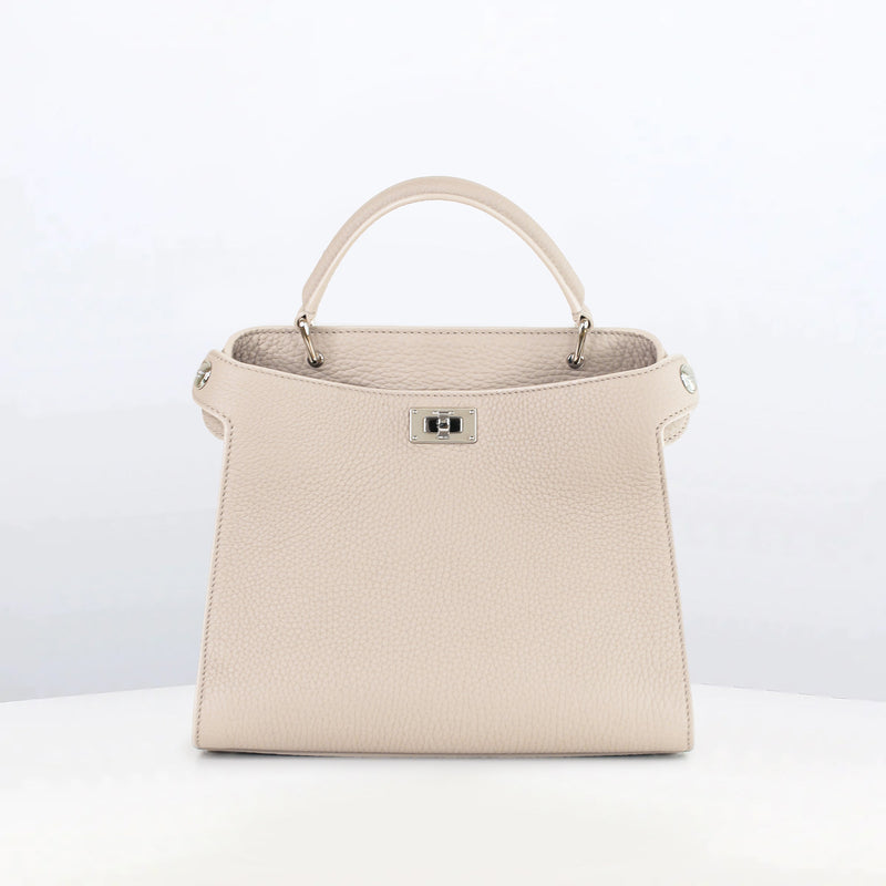 LEATHER HANDBAG LUTECE MINI IVORY