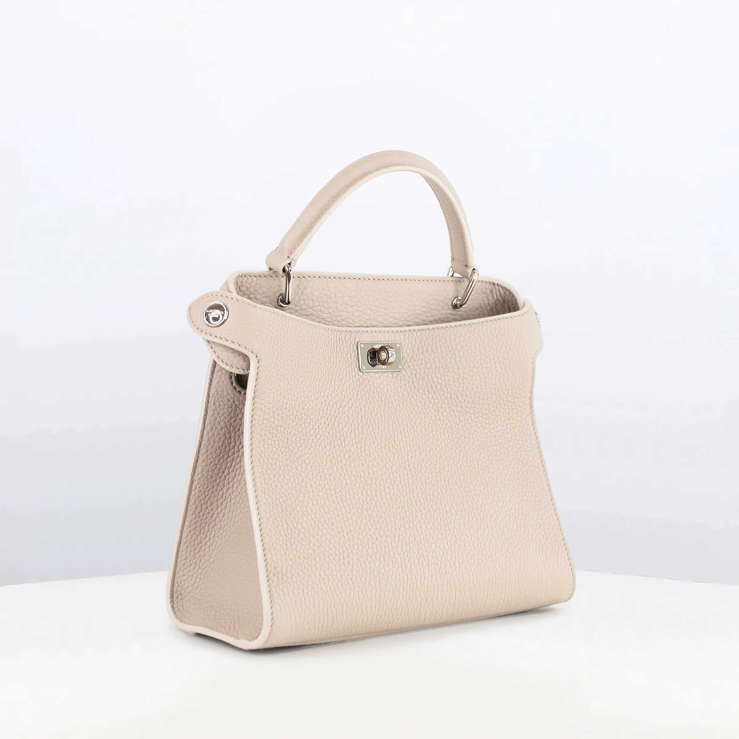 LEATHER HANDBAG LUTECE MINI IVORY
