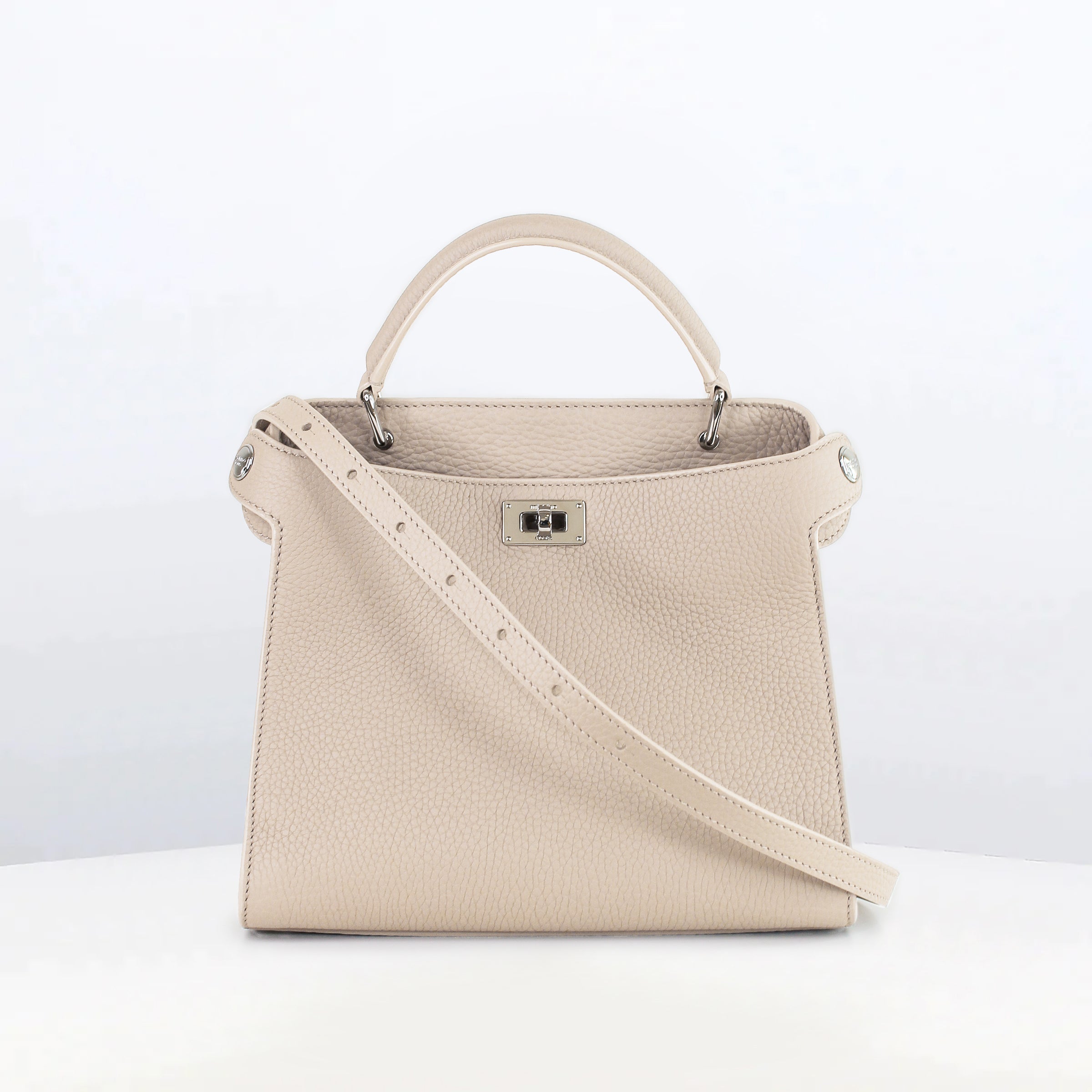 LEATHER HANDBAG LUTECE MINI IVORY