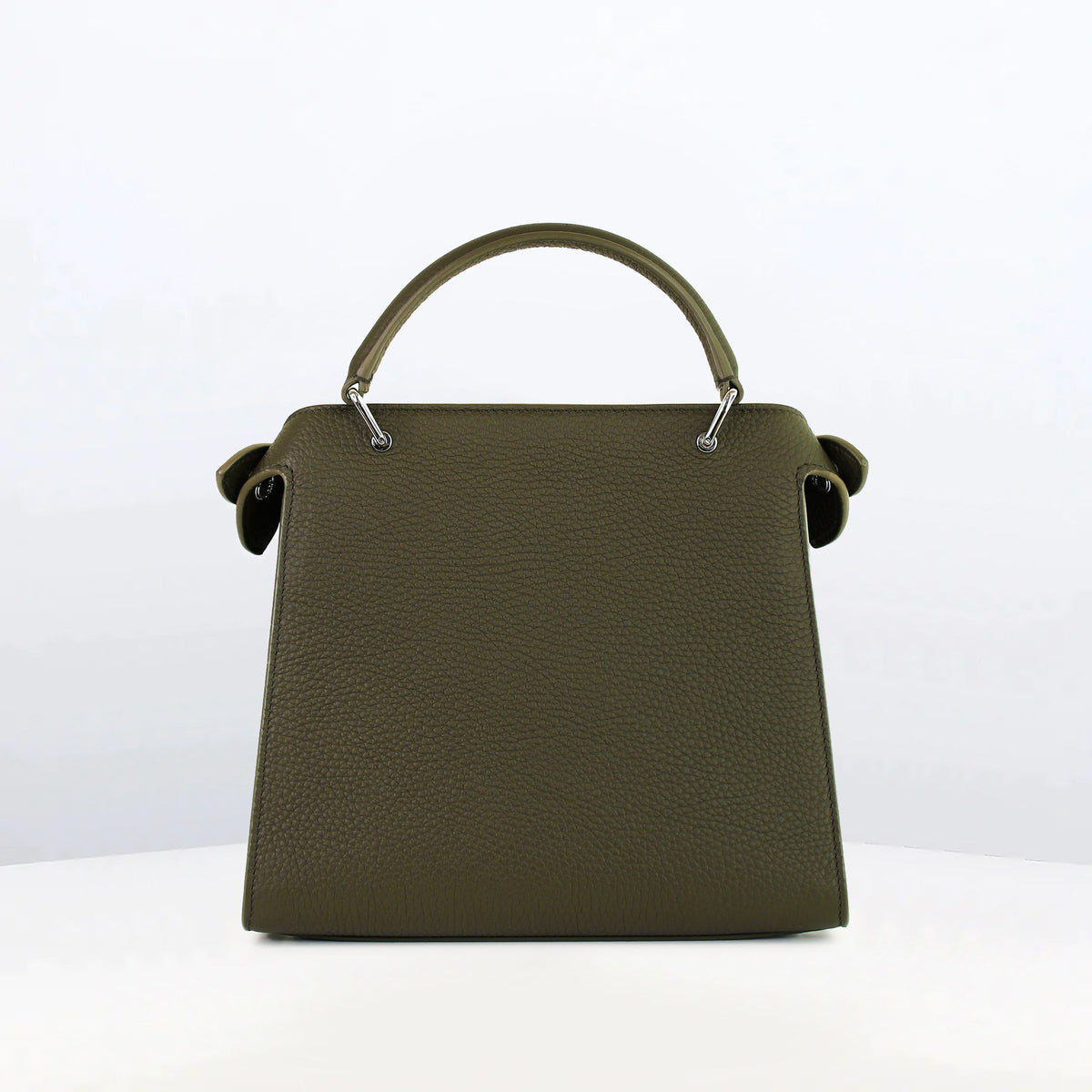 LEATHER HANDBAG LUTECE MINI KHAKI