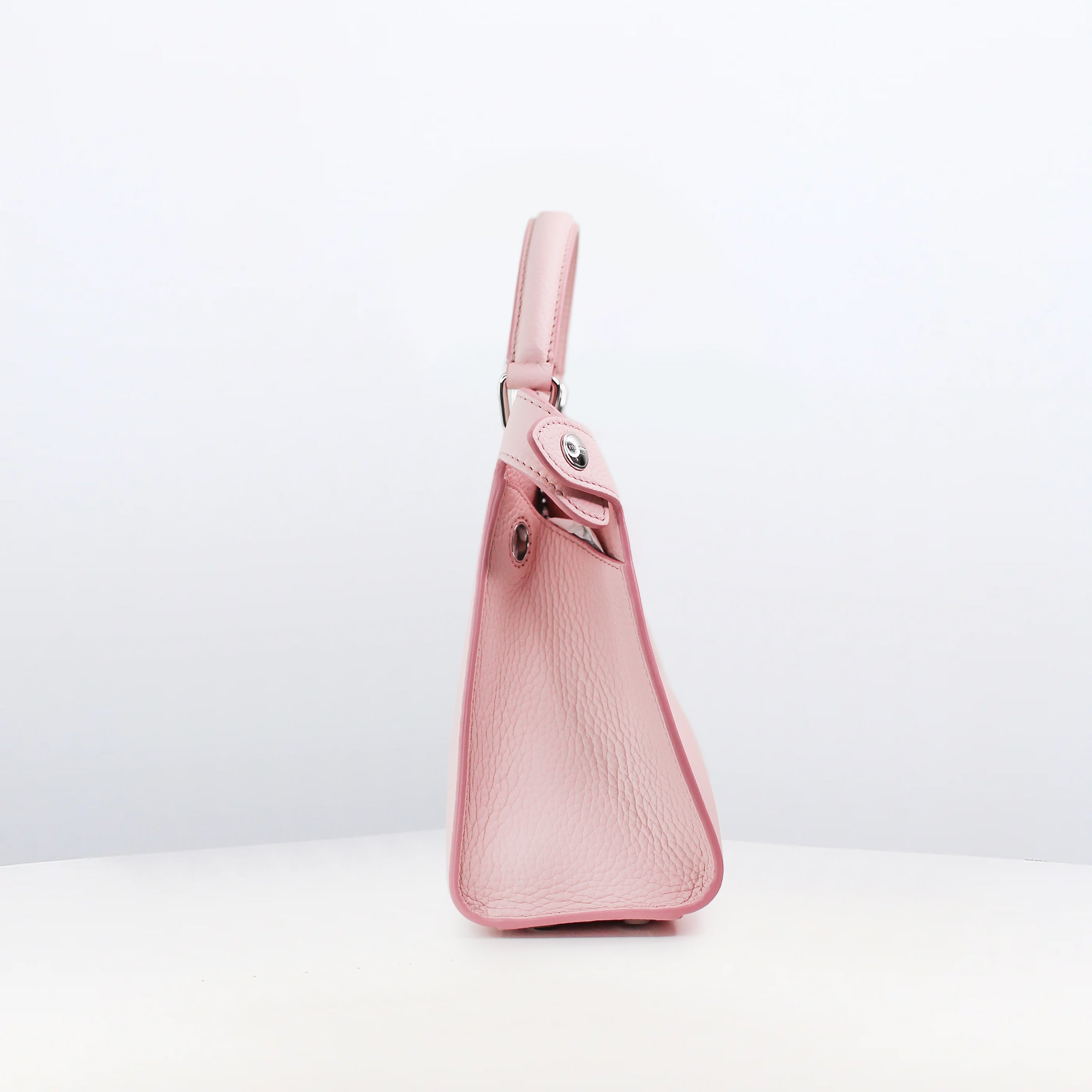 LEATHER HANDBAG LUTECE MINI LIGHT PINK