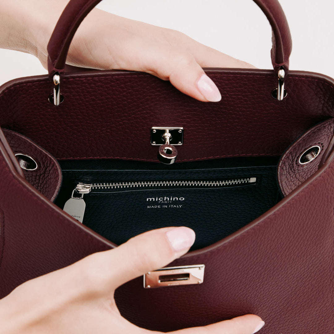 LEATHER HANDBAG LUTECE MINI SAINT-EMILION