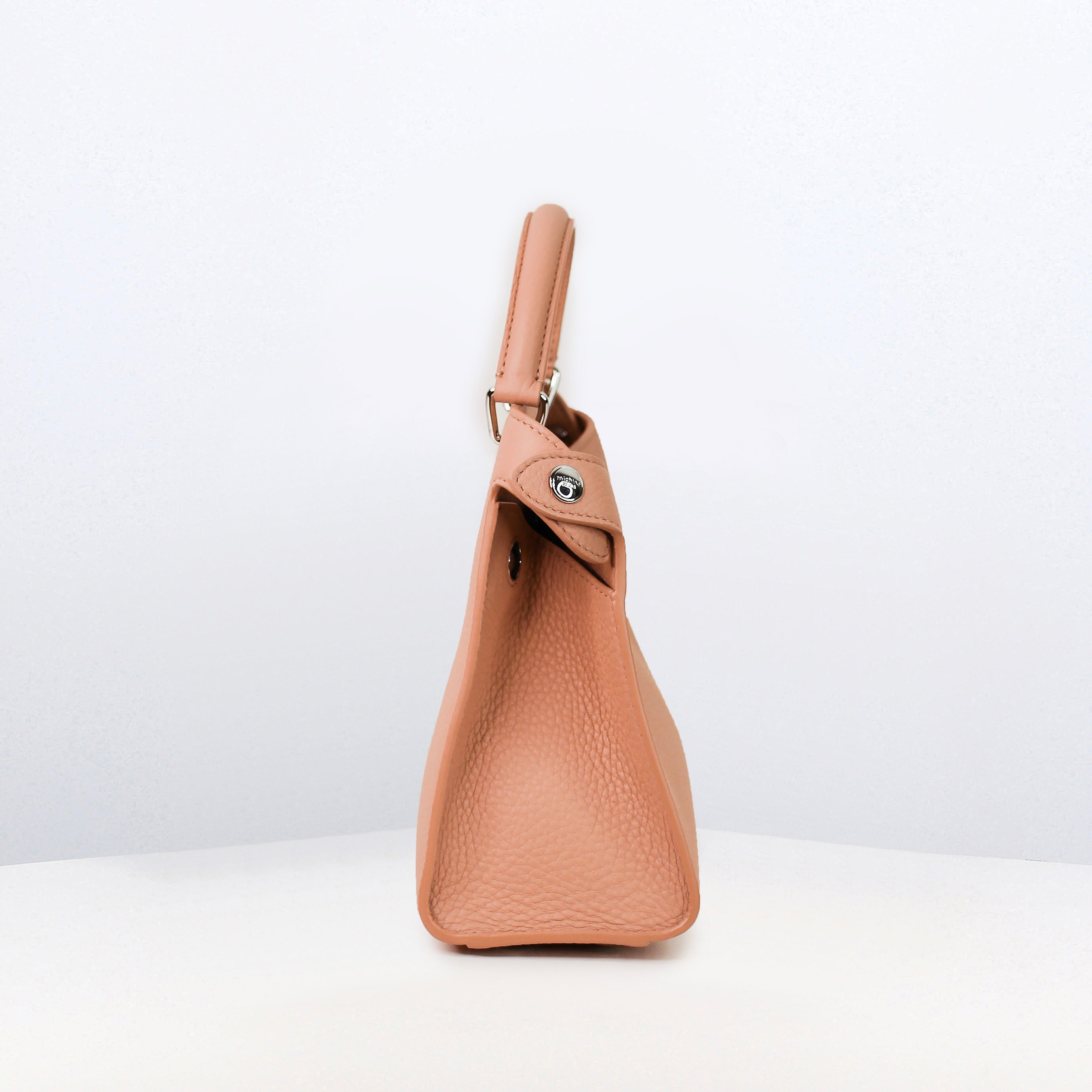 LEATHER HANDBAG LUTECE MINI TERRACOTTA
