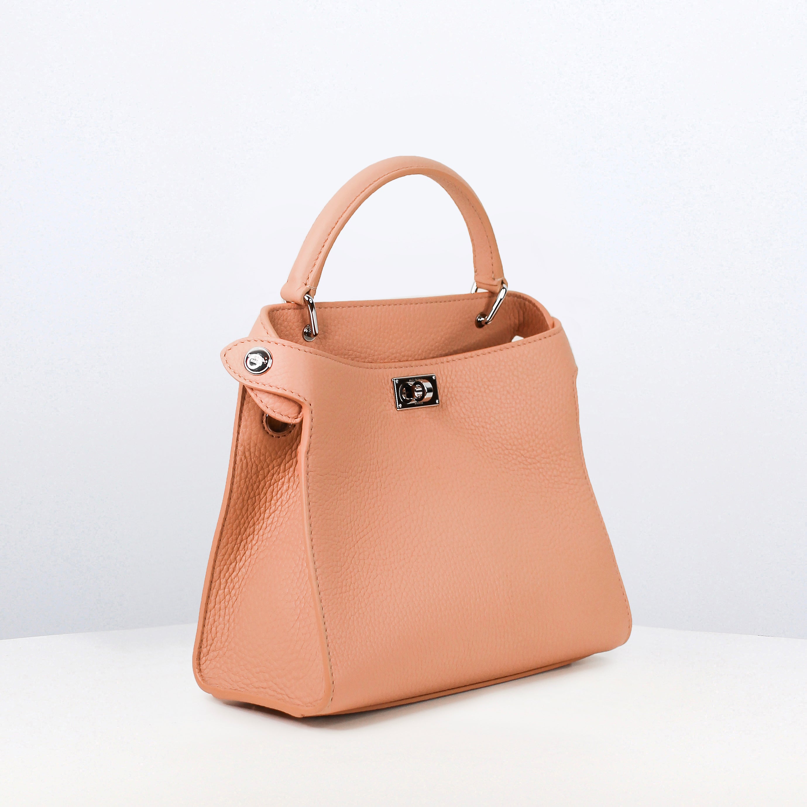 LEATHER HANDBAG LUTECE MINI TERRACOTTA