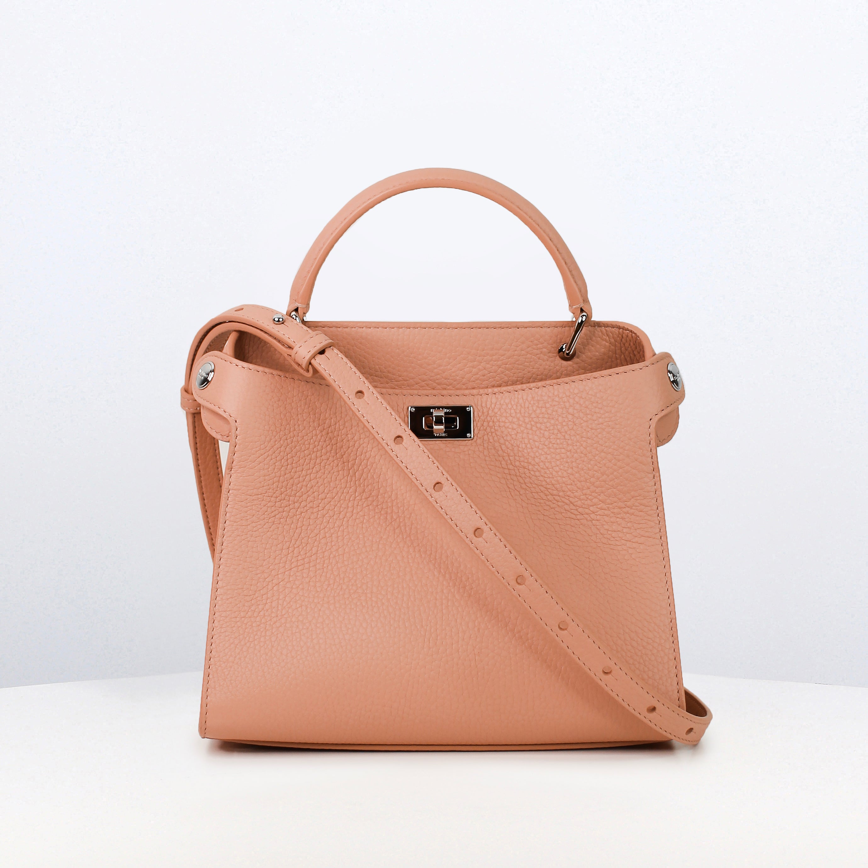 LEATHER HANDBAG LUTECE MINI TERRACOTTA