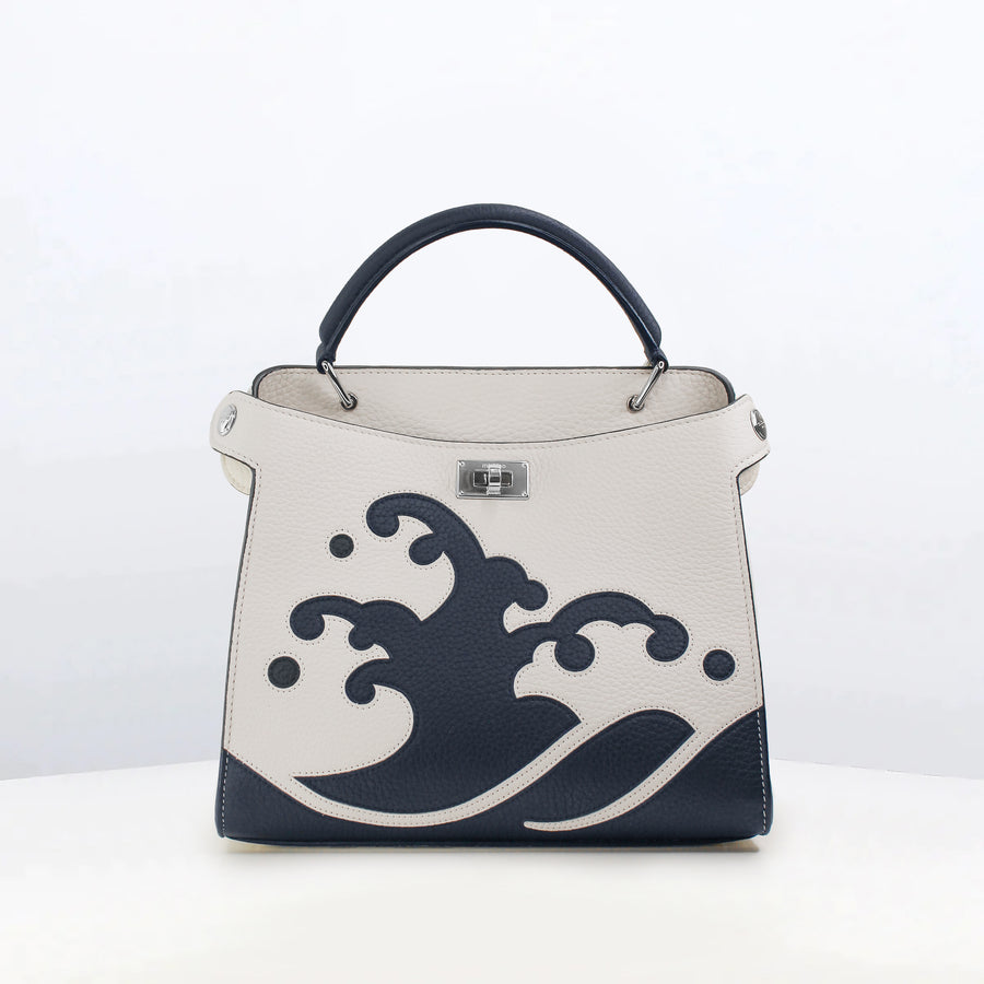 LEATHER HANDBAG LUTECE MINI WAVE