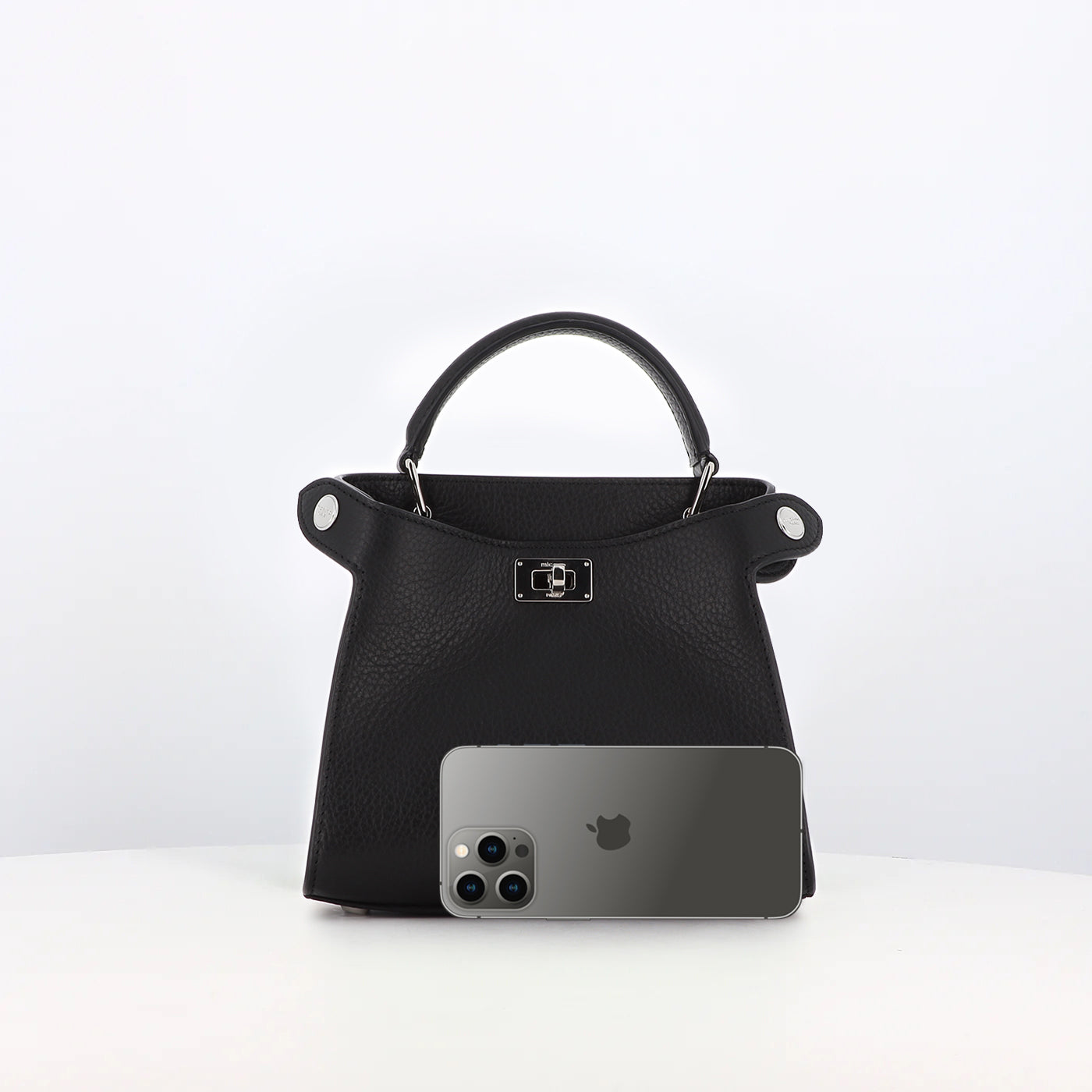 "Archive Event" LEATHER HANDBAG LUTECE NANO BLACK (WITHOUT STRAP)