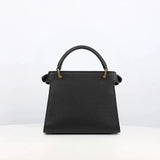 LEATHER HANDBAG LUTECE NANO BLACK GOLD HARDWARE