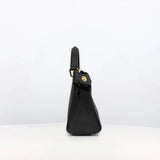 LEATHER HANDBAG LUTECE NANO BLACK GOLD HARDWARE