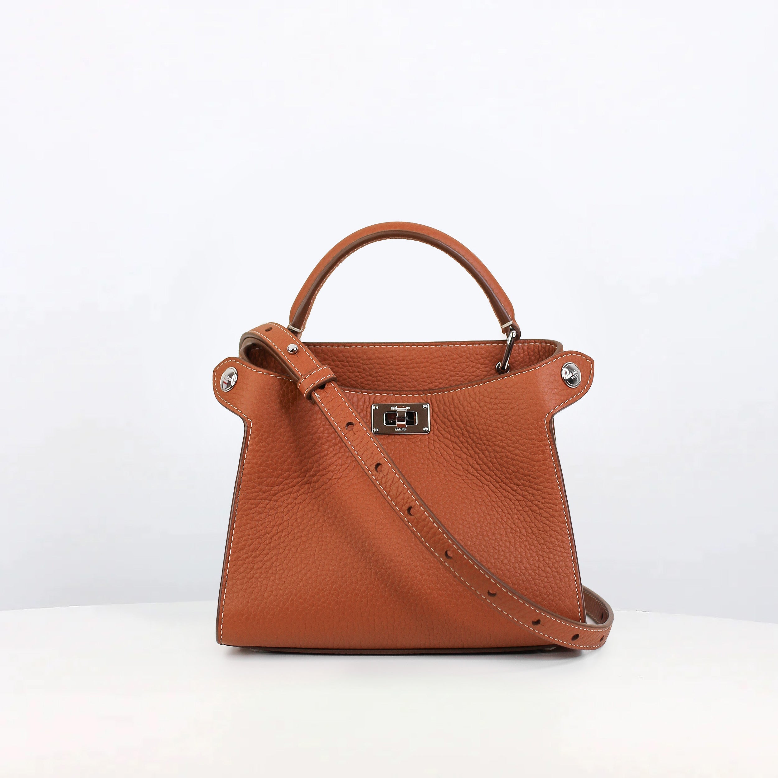 LEATHER HANDBAG LUTECE NANO GOLD
