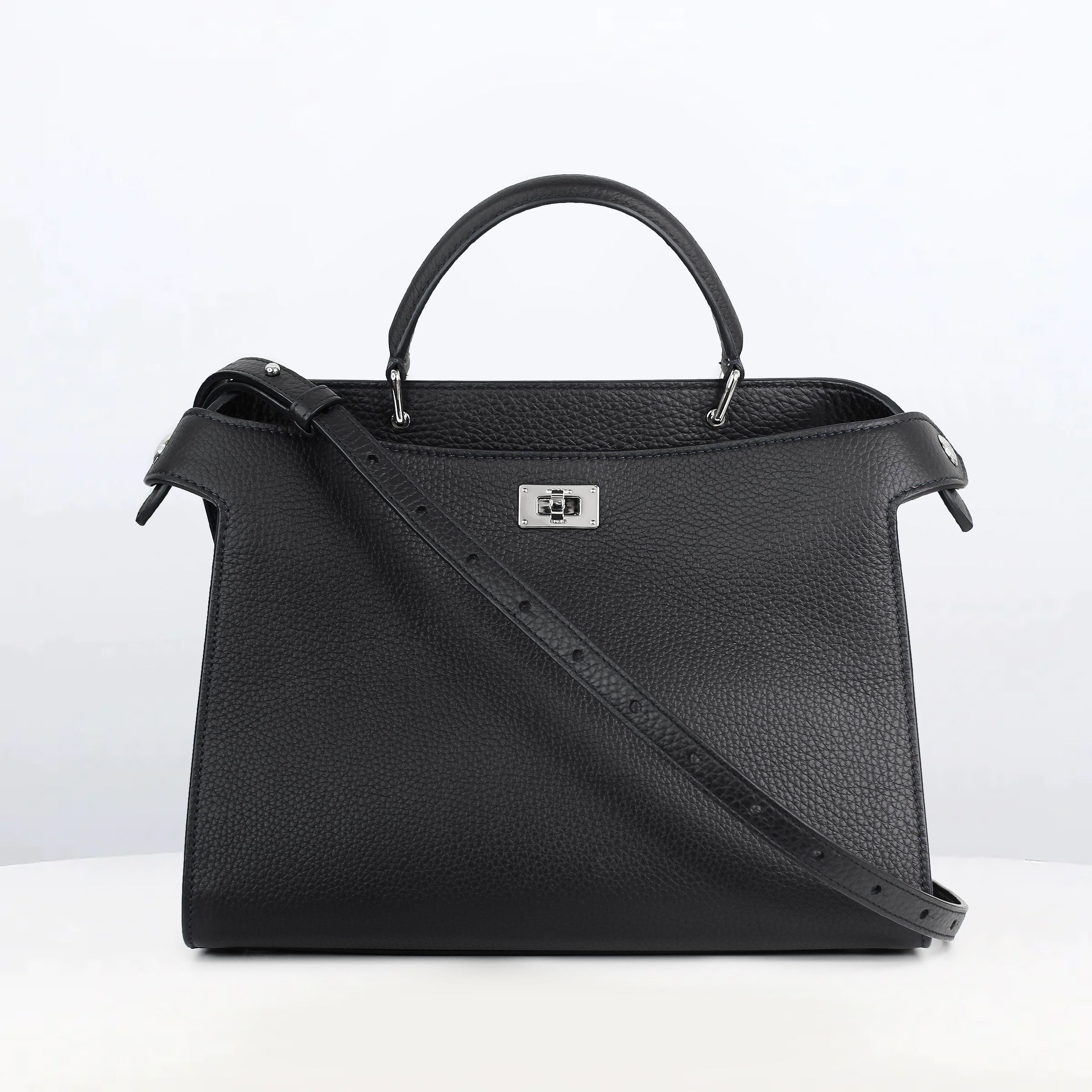 "Archive Event" LEATHER HANDBAG LUTECE PM BLACK