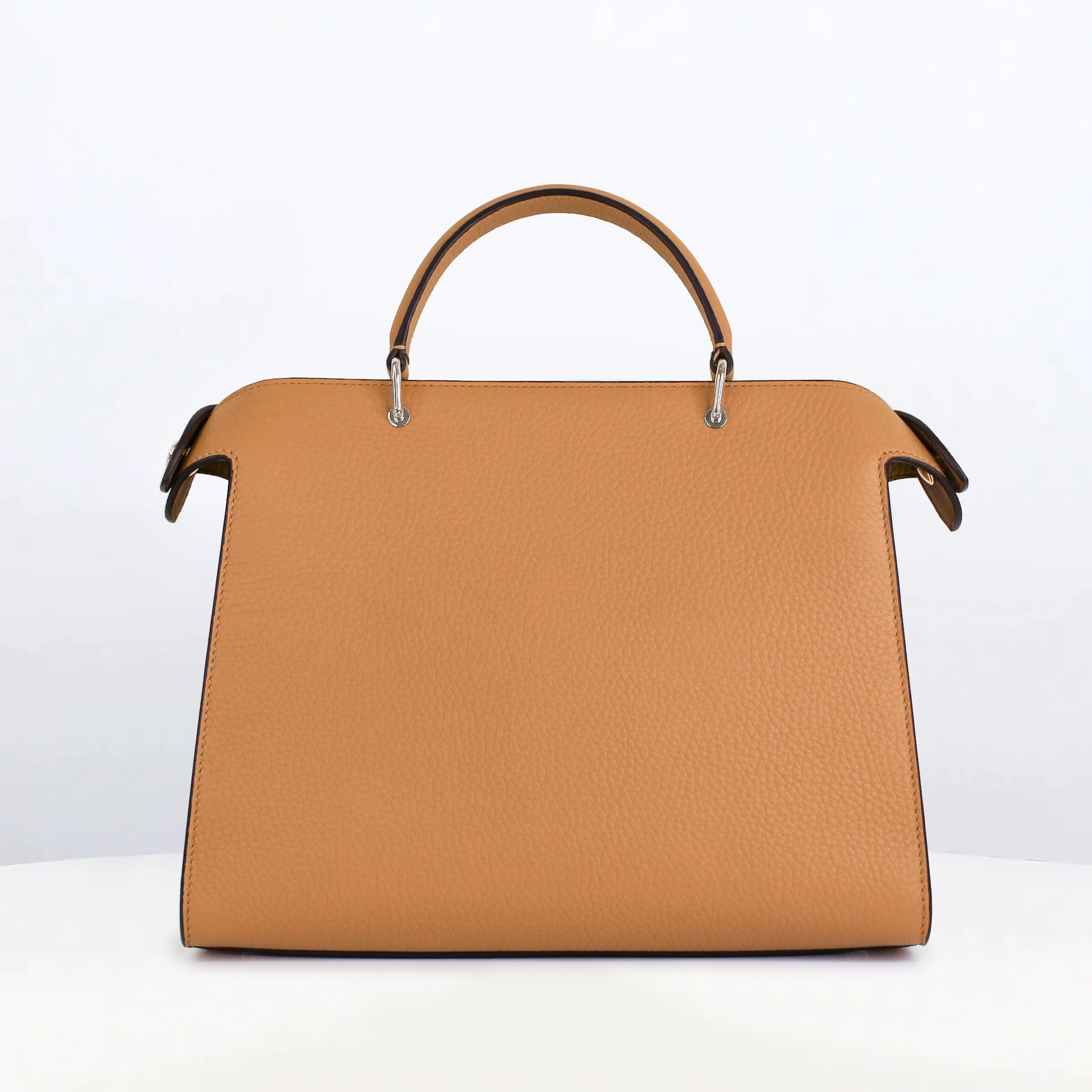 LEATHER HANDBAG LUTECE PM CAMEL