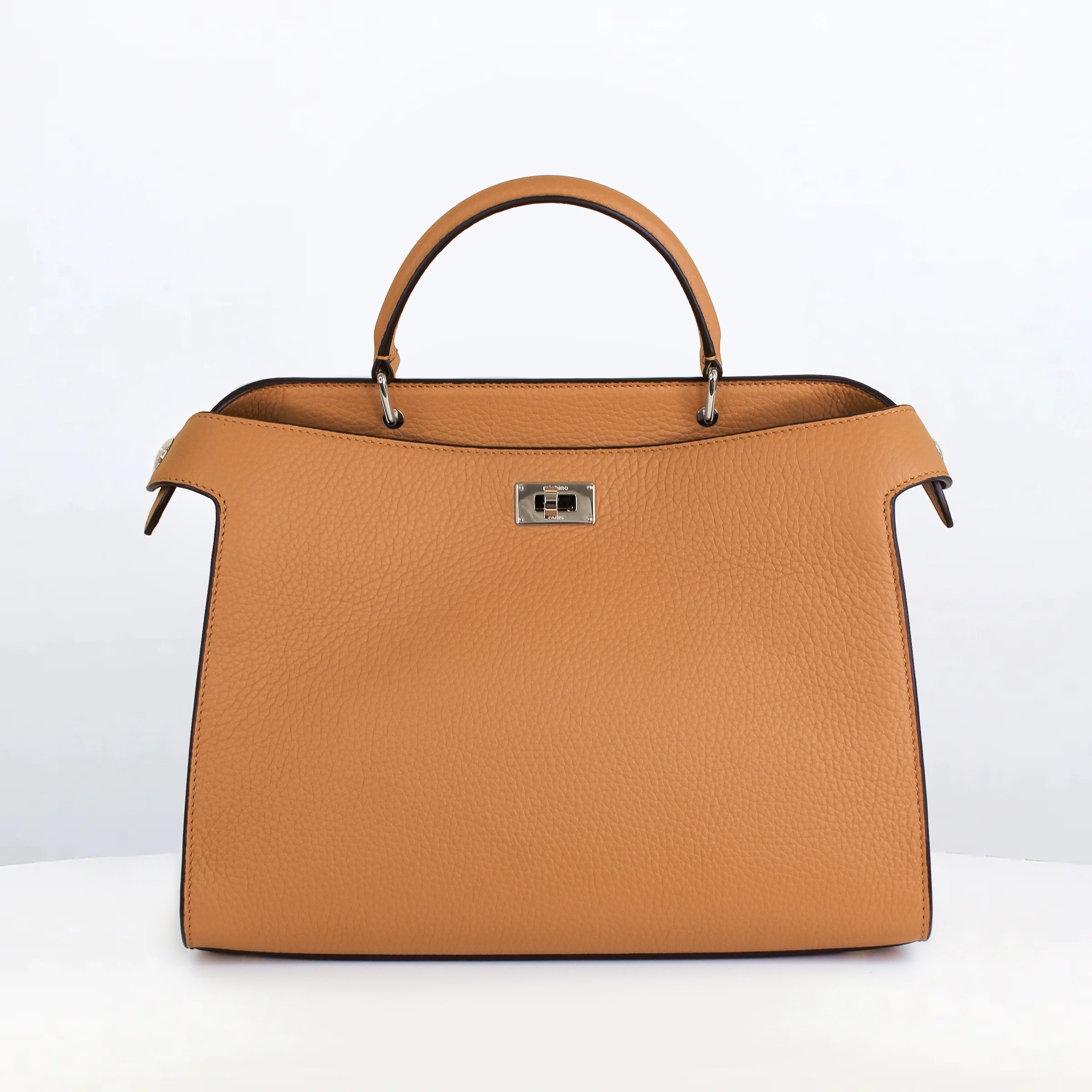 LEATHER HANDBAG LUTECE PM CAMEL