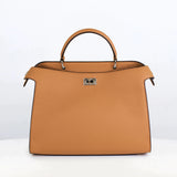 LEATHER HANDBAG LUTECE PM CAMEL