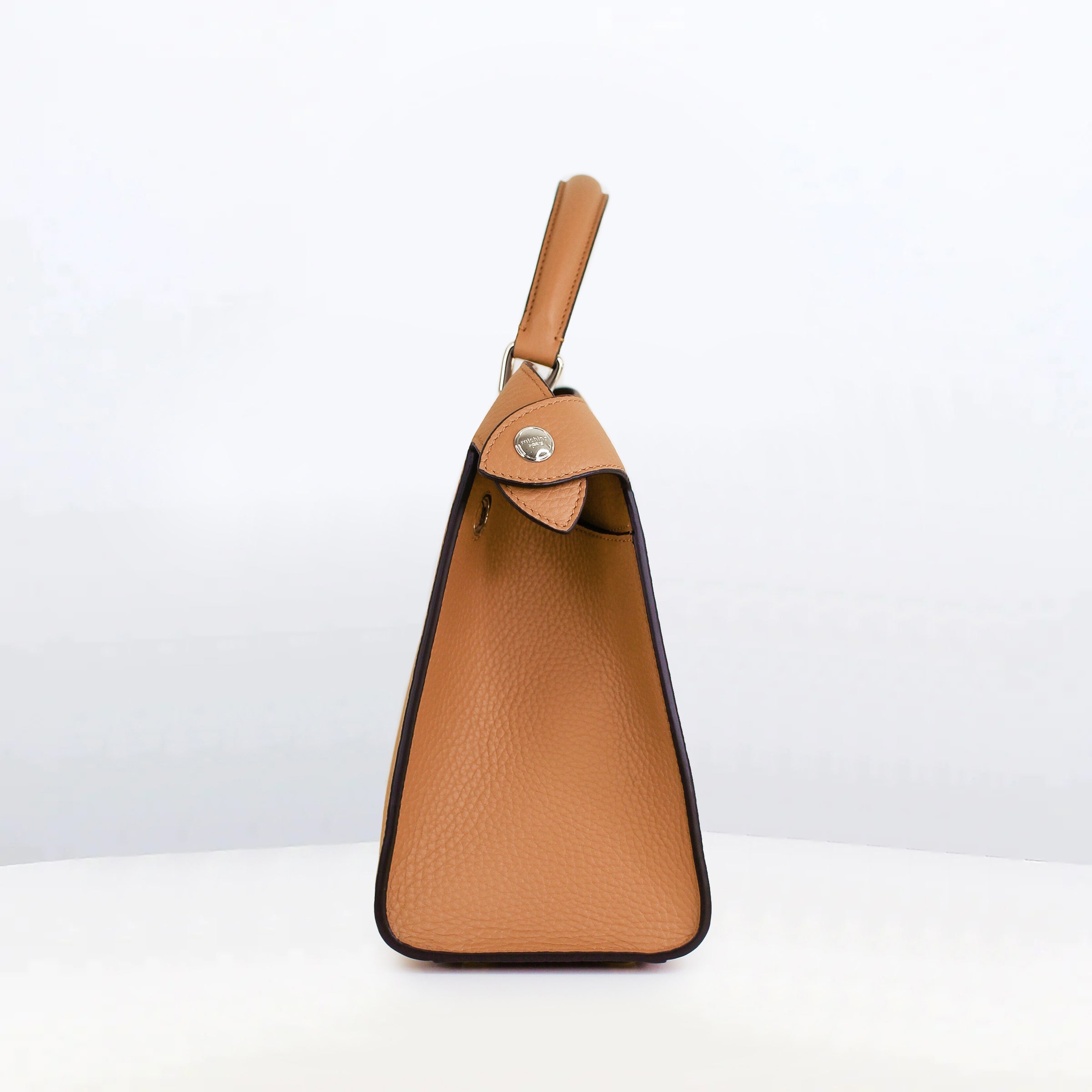 LEATHER HANDBAG LUTECE PM CAMEL