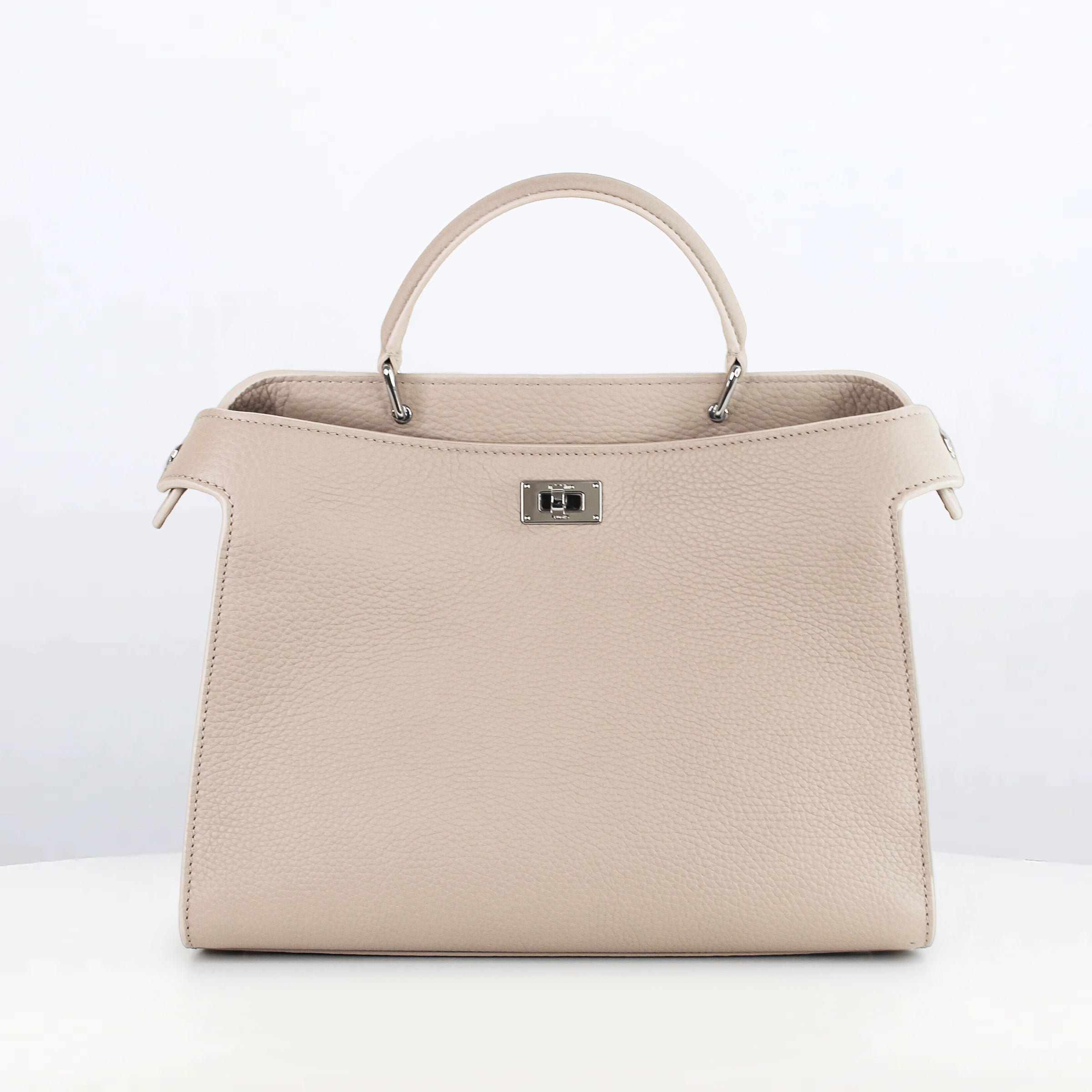 LEATHER HANDBAG LUTECE PM IVORY