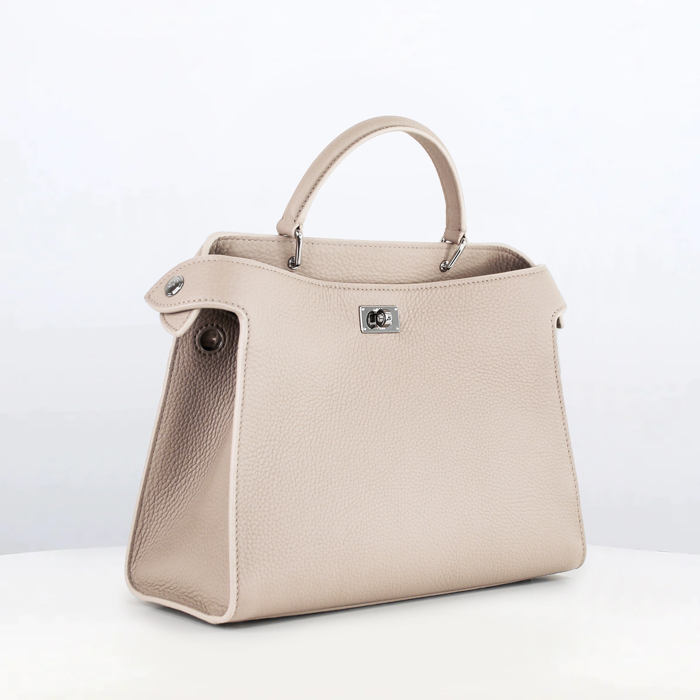 LEATHER HANDBAG LUTECE PM IVORY