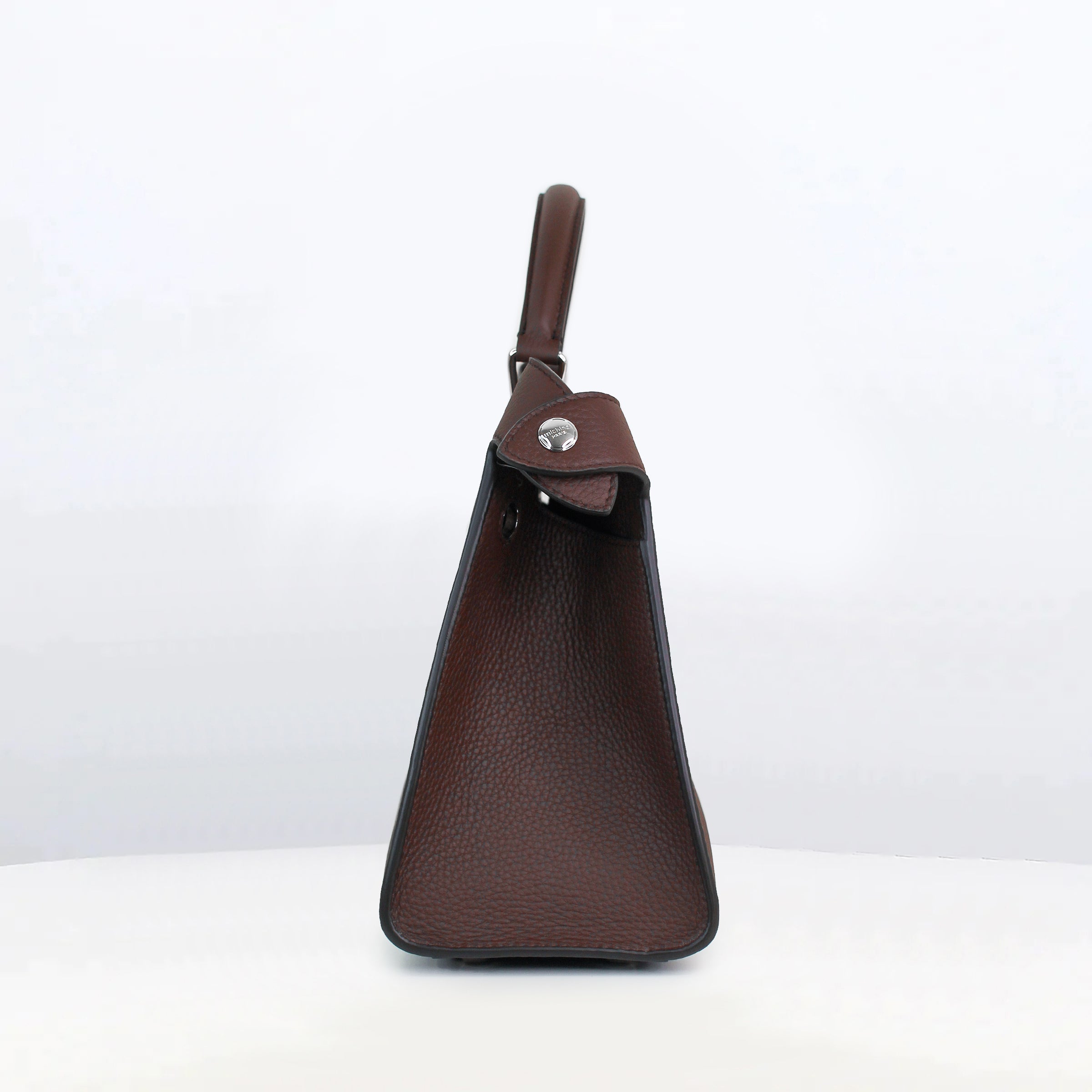 LEATHER HANDBAG LUTECE PM PRUNE