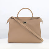 LEATHER HANDBAG LUTECE PM TOURTERELLE