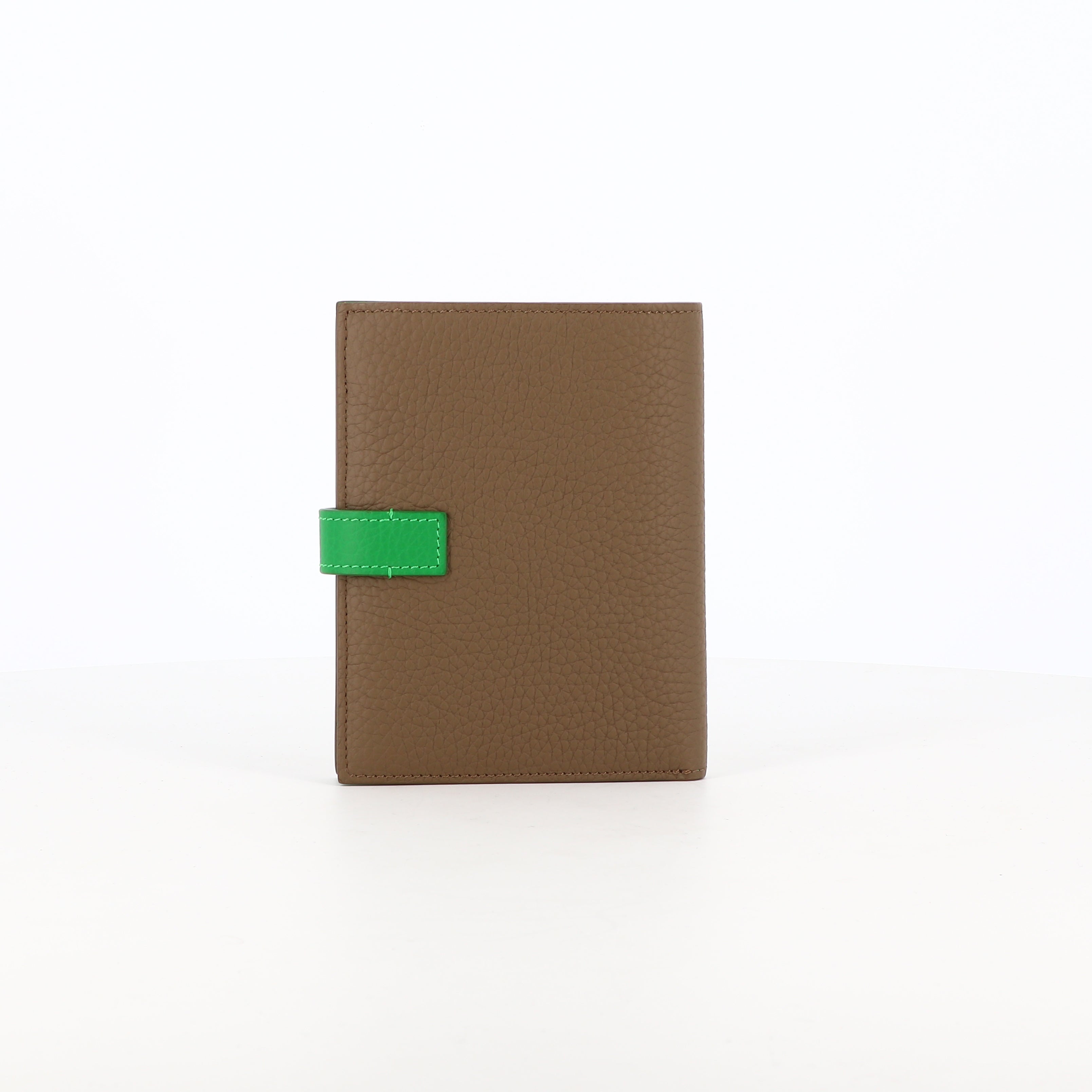 "Archive Event" LEATHER MEDIUM WALLET ETAUPE / GREEN BAMBOO