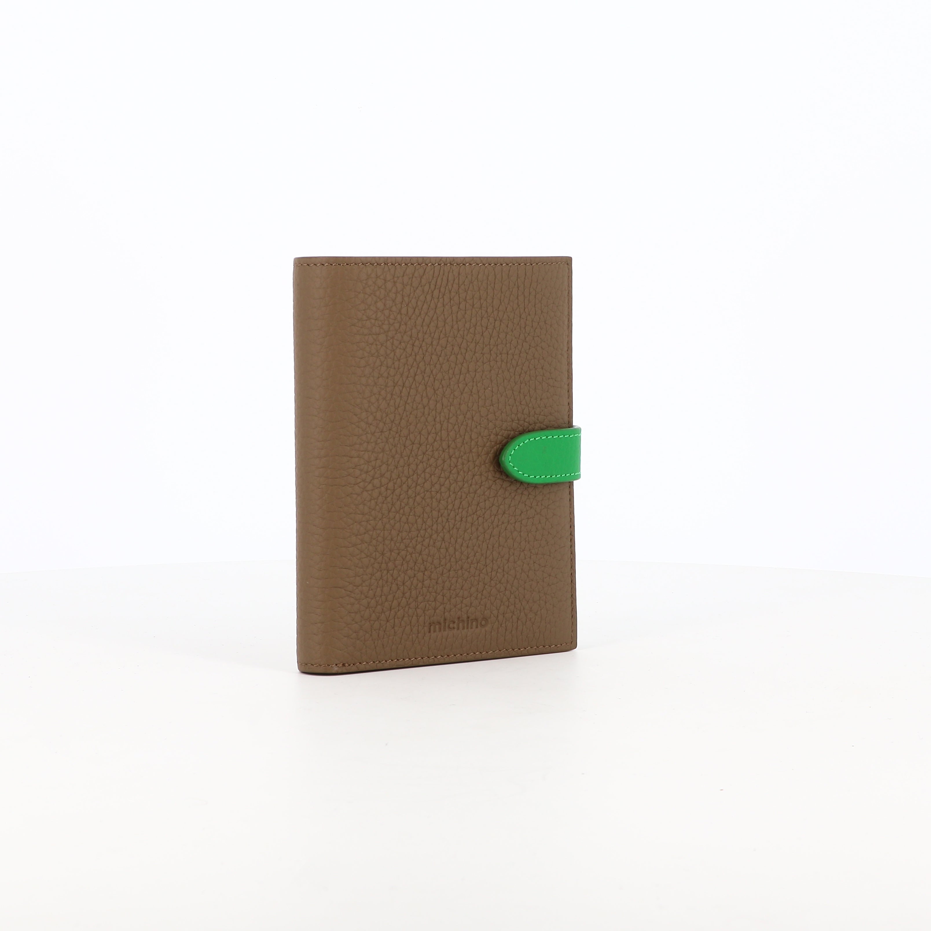 "Archive Event" LEATHER MEDIUM WALLET ETAUPE / GREEN BAMBOO