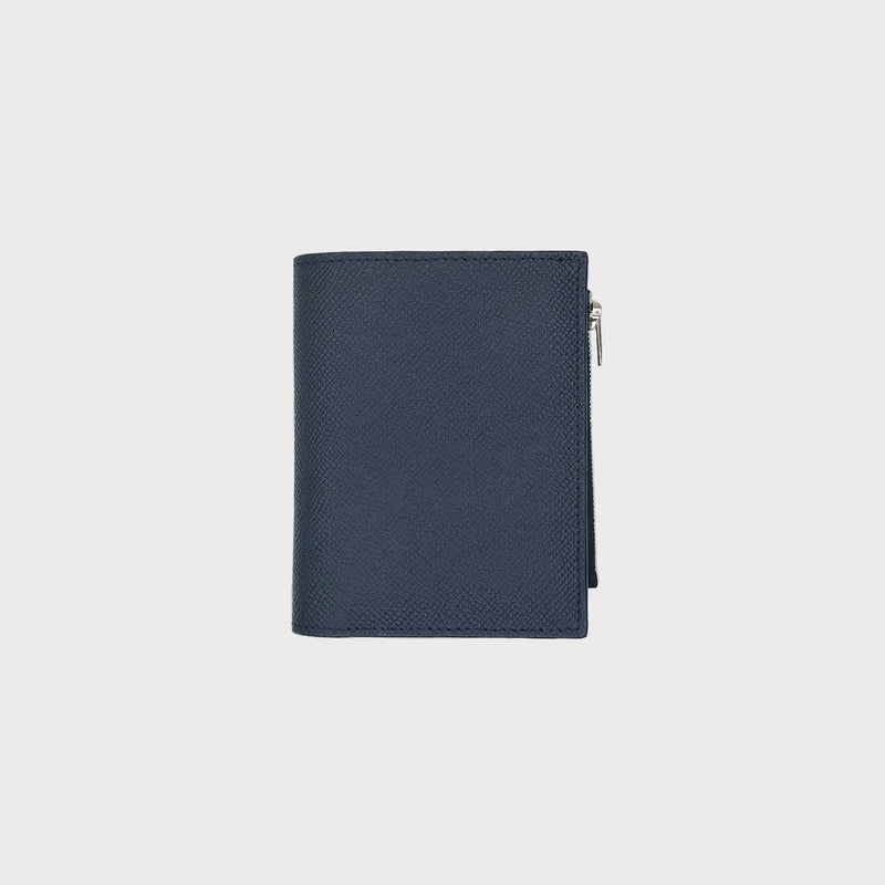 LEATHER BIFOLD ZIP WALLET ECLIPSE