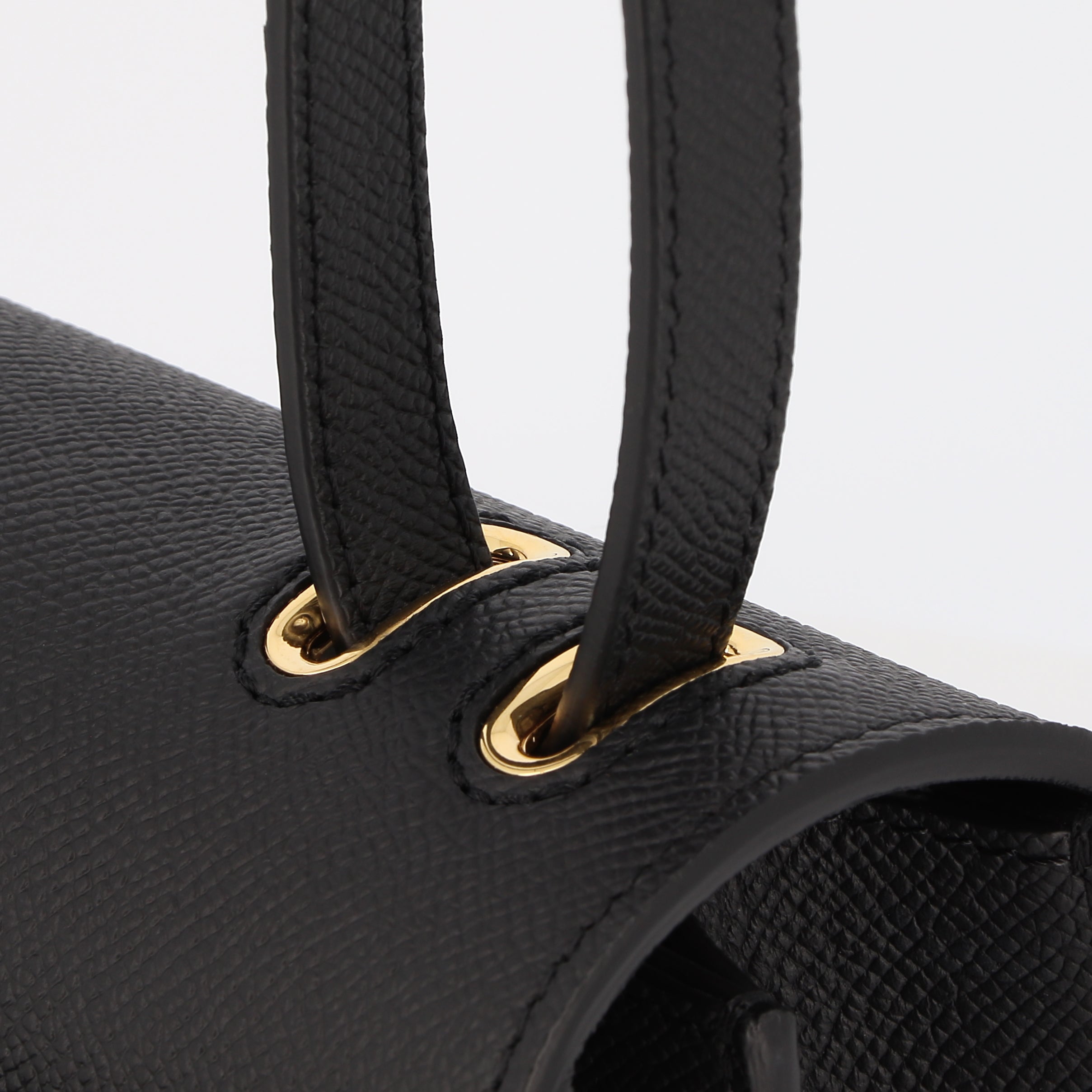 LEATHER FLAP BAG ELYSEE BLACK