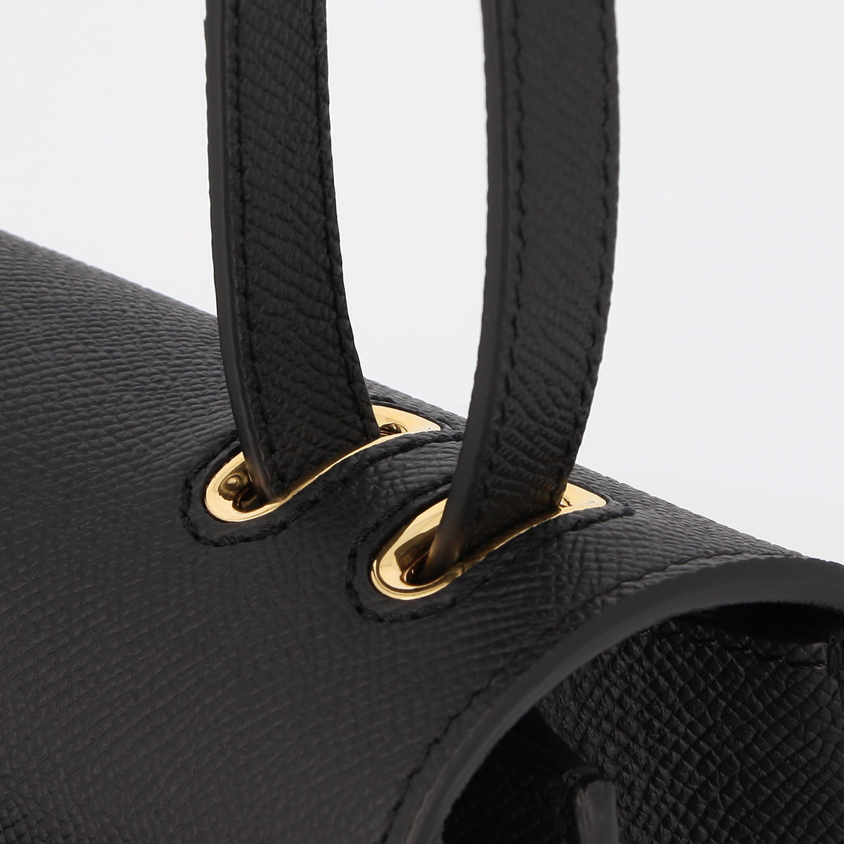 LEATHER FLAP BAG ELYSEE BLACK