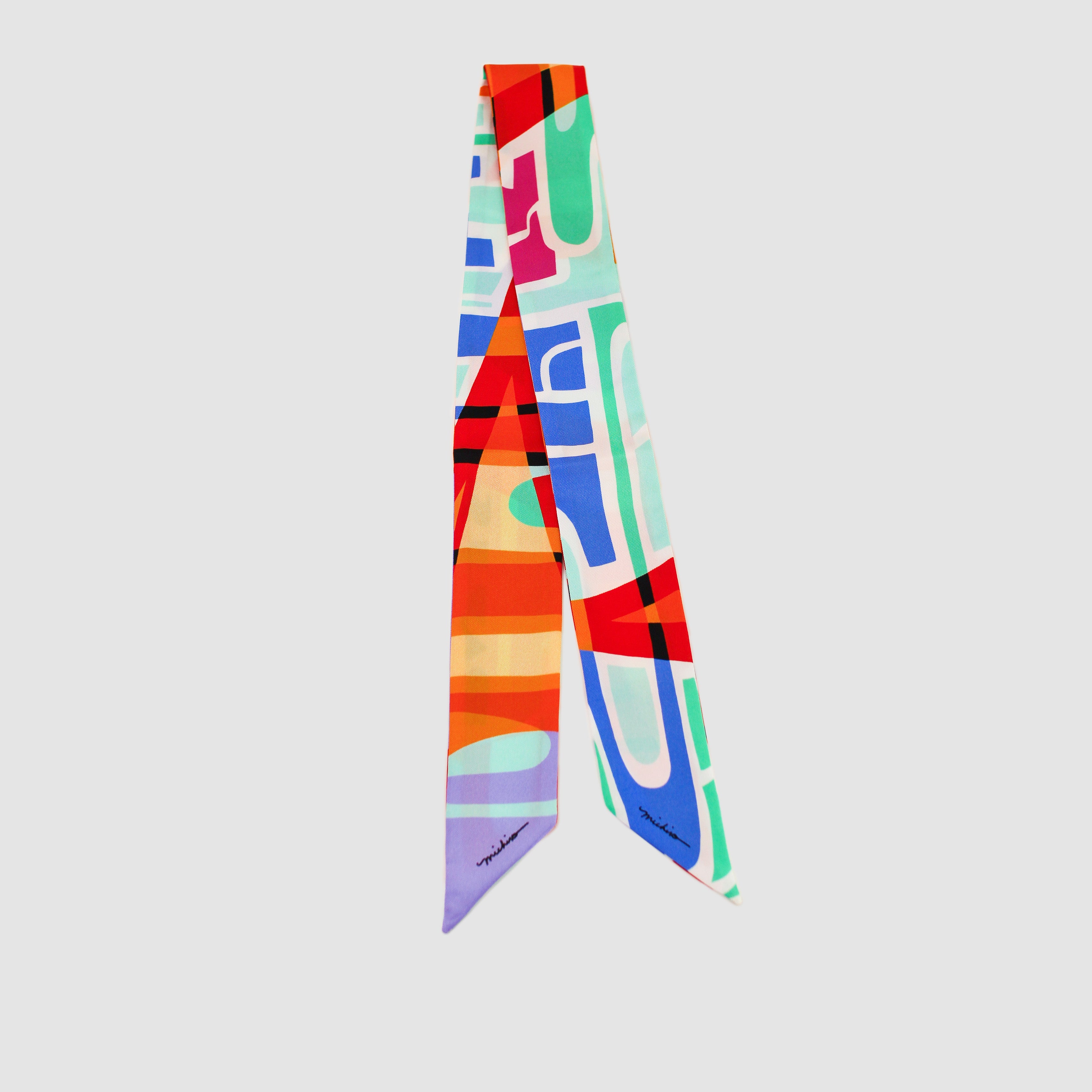 GIFT SET: LUTECE MINI GREIGE LEATHER HANDBAG & MICHII PARIS SILK SCARF