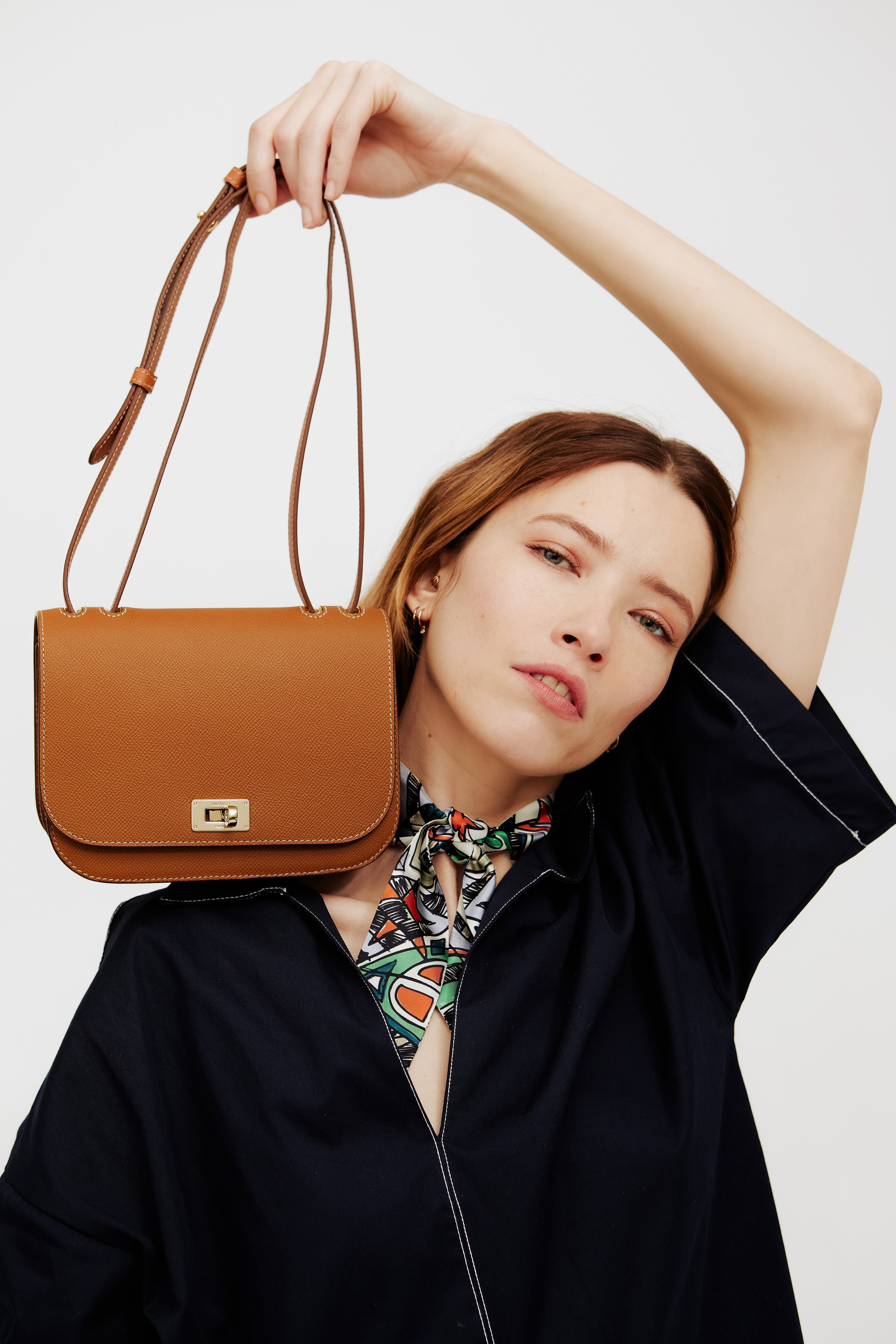 LEATHER FLAP BAG ELYSEE GOLD