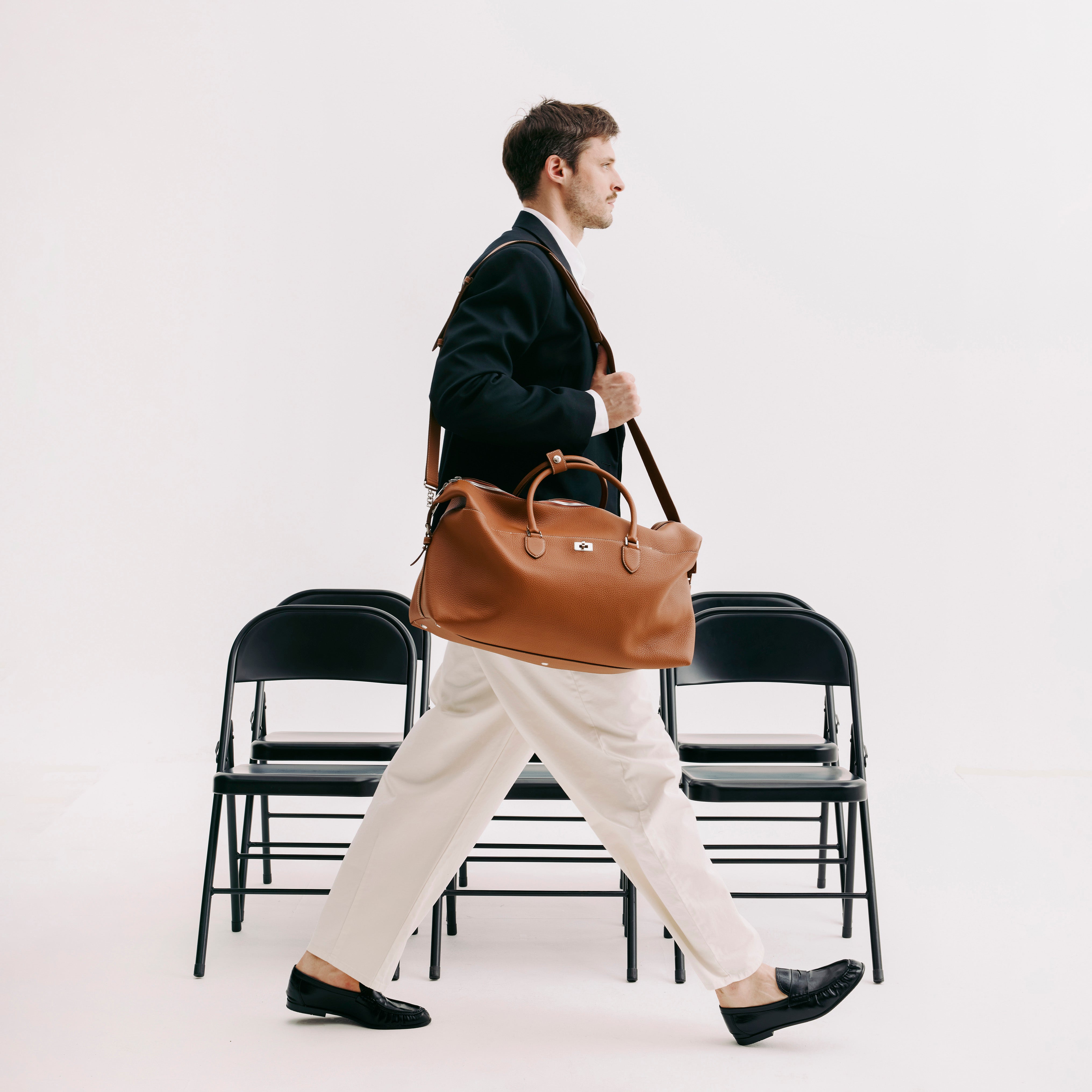 MONTPARNASSE DUFFLE LEATHER BAG GOLD