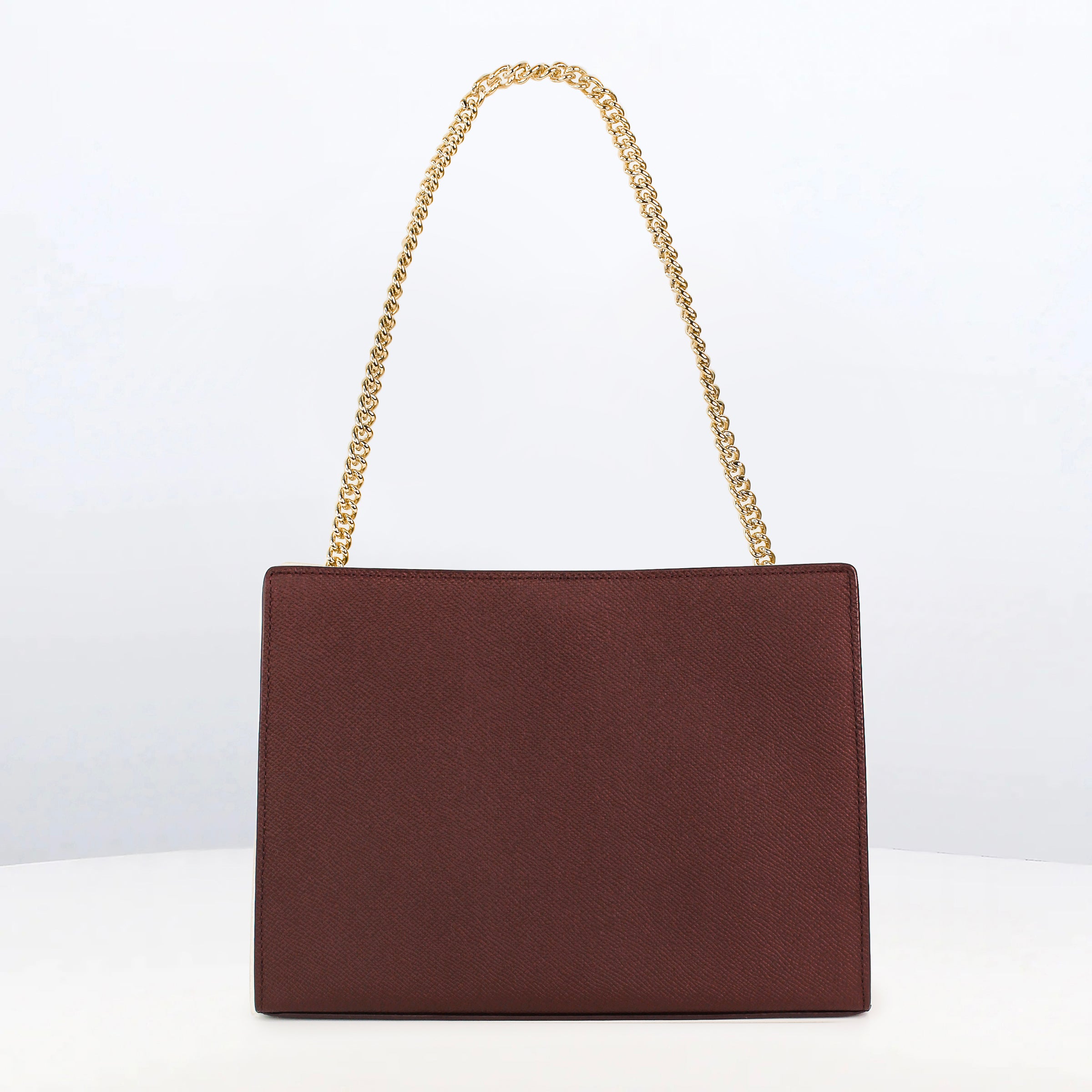 LEATHER POCHETTE MONTAIGNE PRUNE