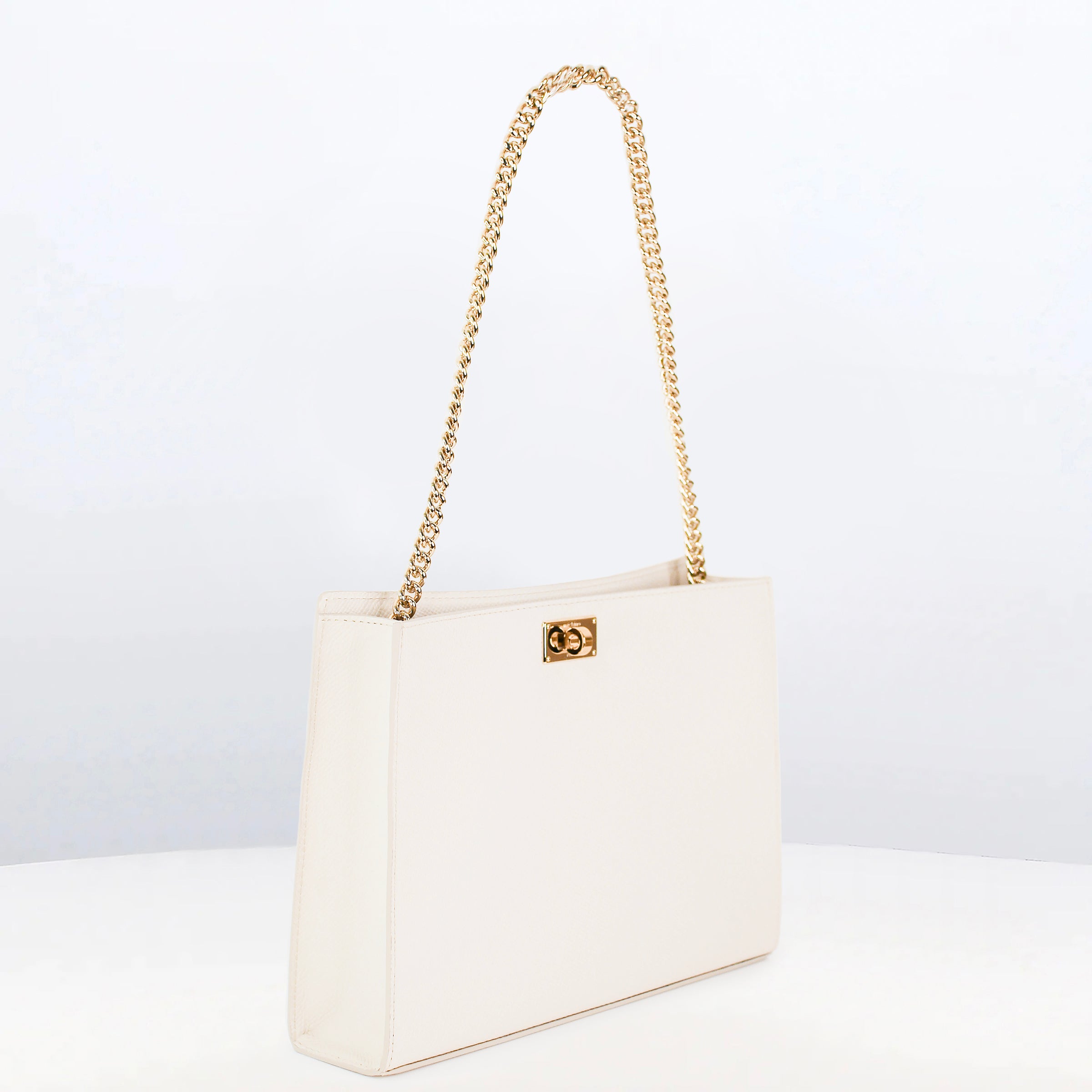 LEATHER POCHETTE MONTAIGNE IVORY