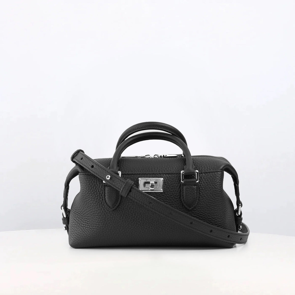 DUFFLE LEATHER BAG MONTPARNASSE NANO BLACK
