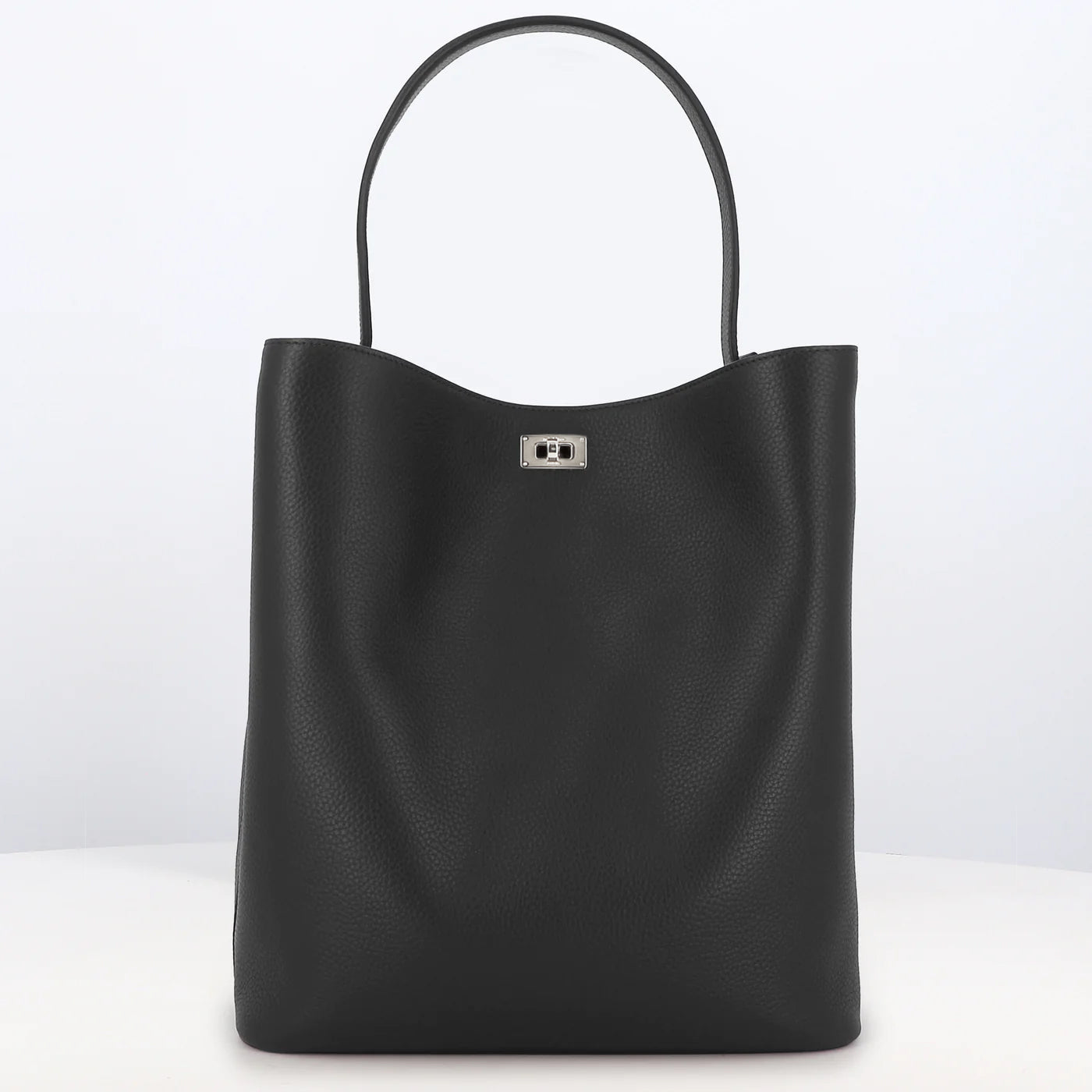 LEATHER BUCKET BAG ODEON GM BLACK
