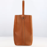 LEATHER BUCKET BAG ODEON LARGE GOLD