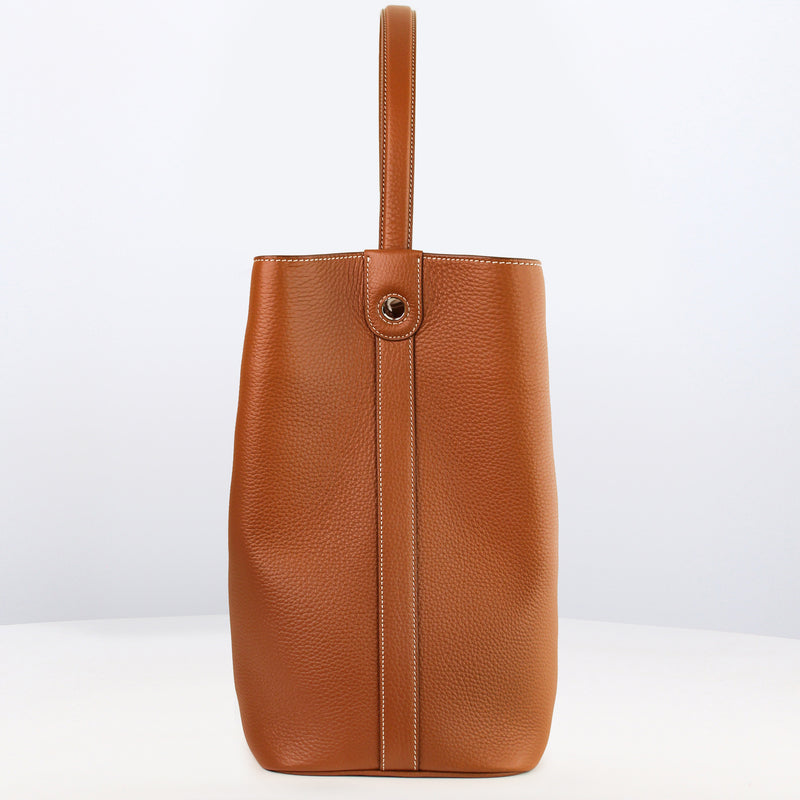LEATHER BUCKET BAG ODEON LARGE GOLD