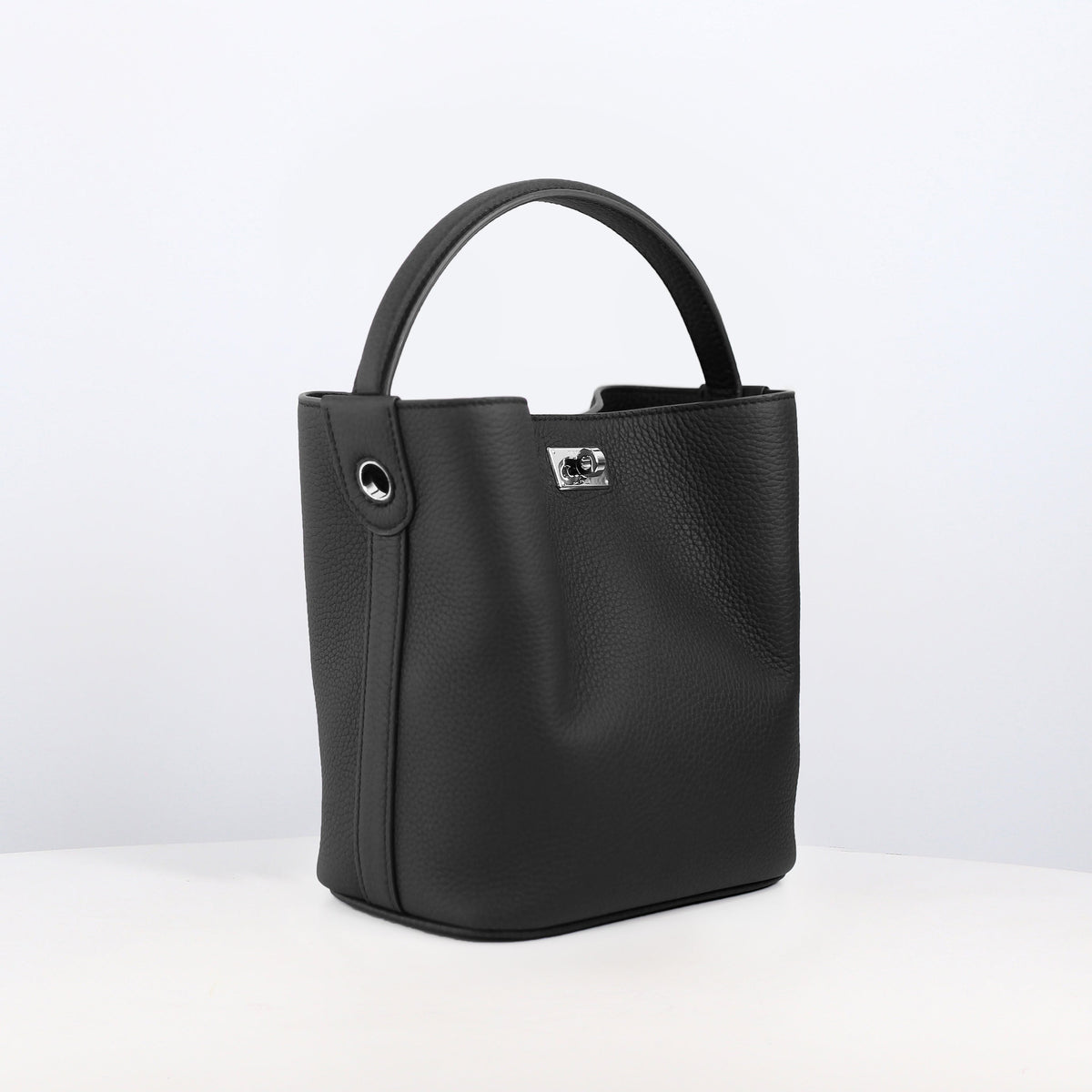 LEATHER BUCKET BAG ODEON MINI BLACK