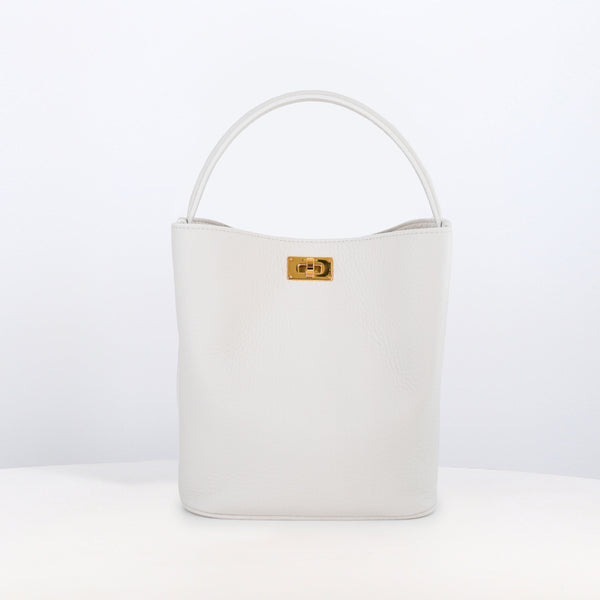 LEATHER BUCKET BAG ODEON MINI CRAIE GOLD HARDWARE