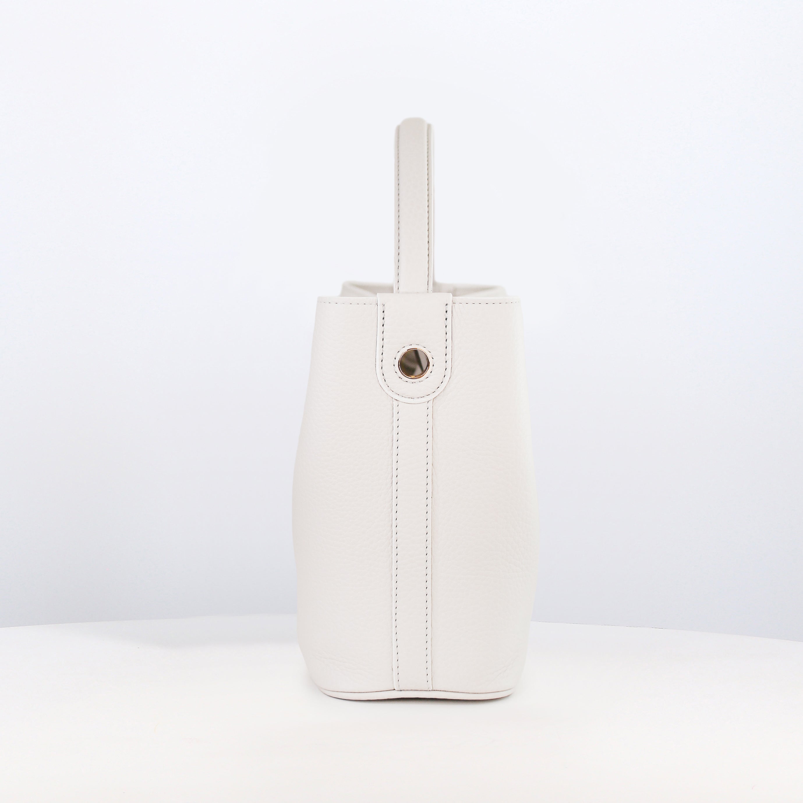 LEATHER BUCKET BAG ODEON MINI CRAIE GOLD HARDWARE