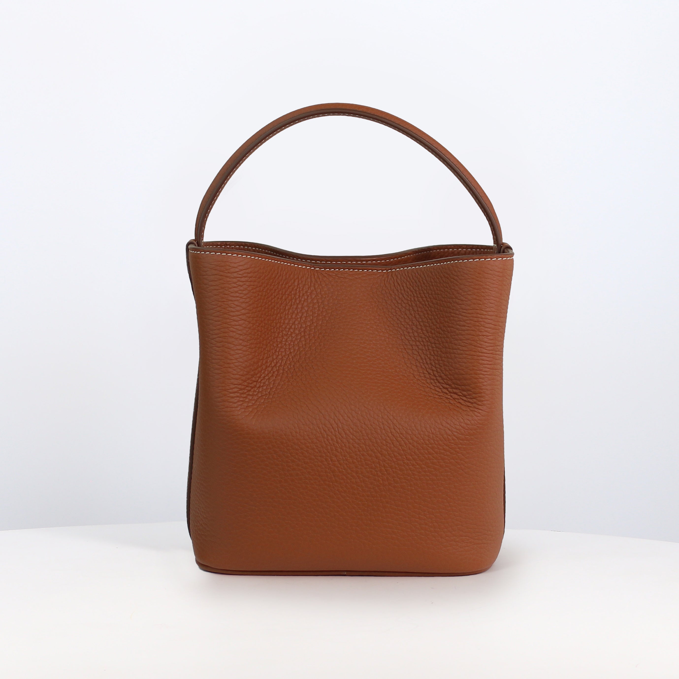 LEATHER BUCKET BAG ODEON MINI GOLD