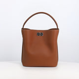 LEATHER BUCKET BAG ODEON MINI GOLD