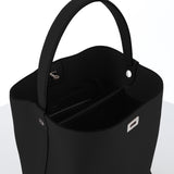 LEATHER BUCKET BAG ODEON PM BLACK