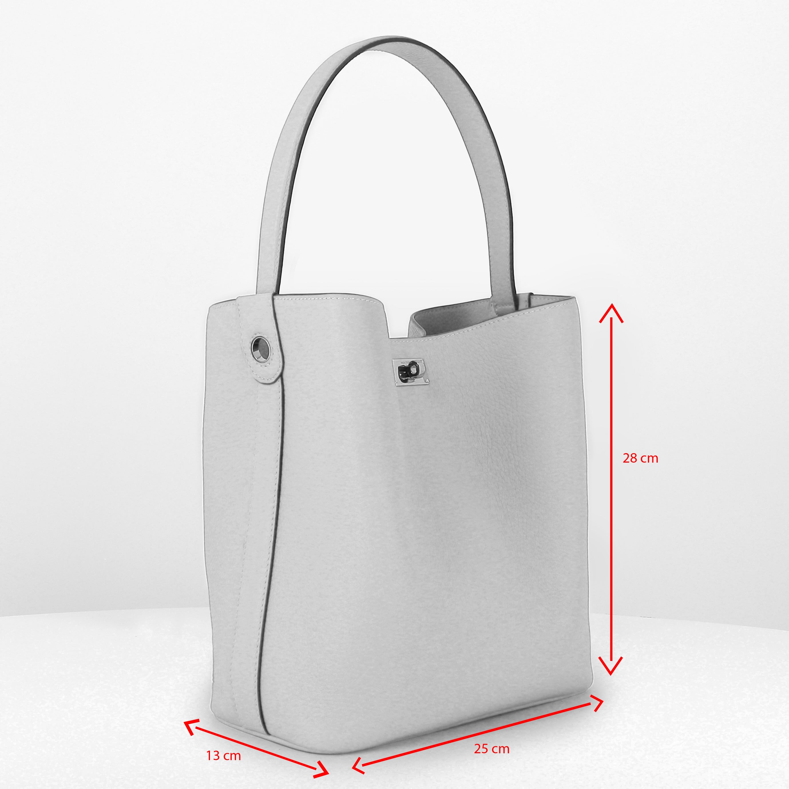 LEATHER BUCKET BAG ODEON PM KHAKI