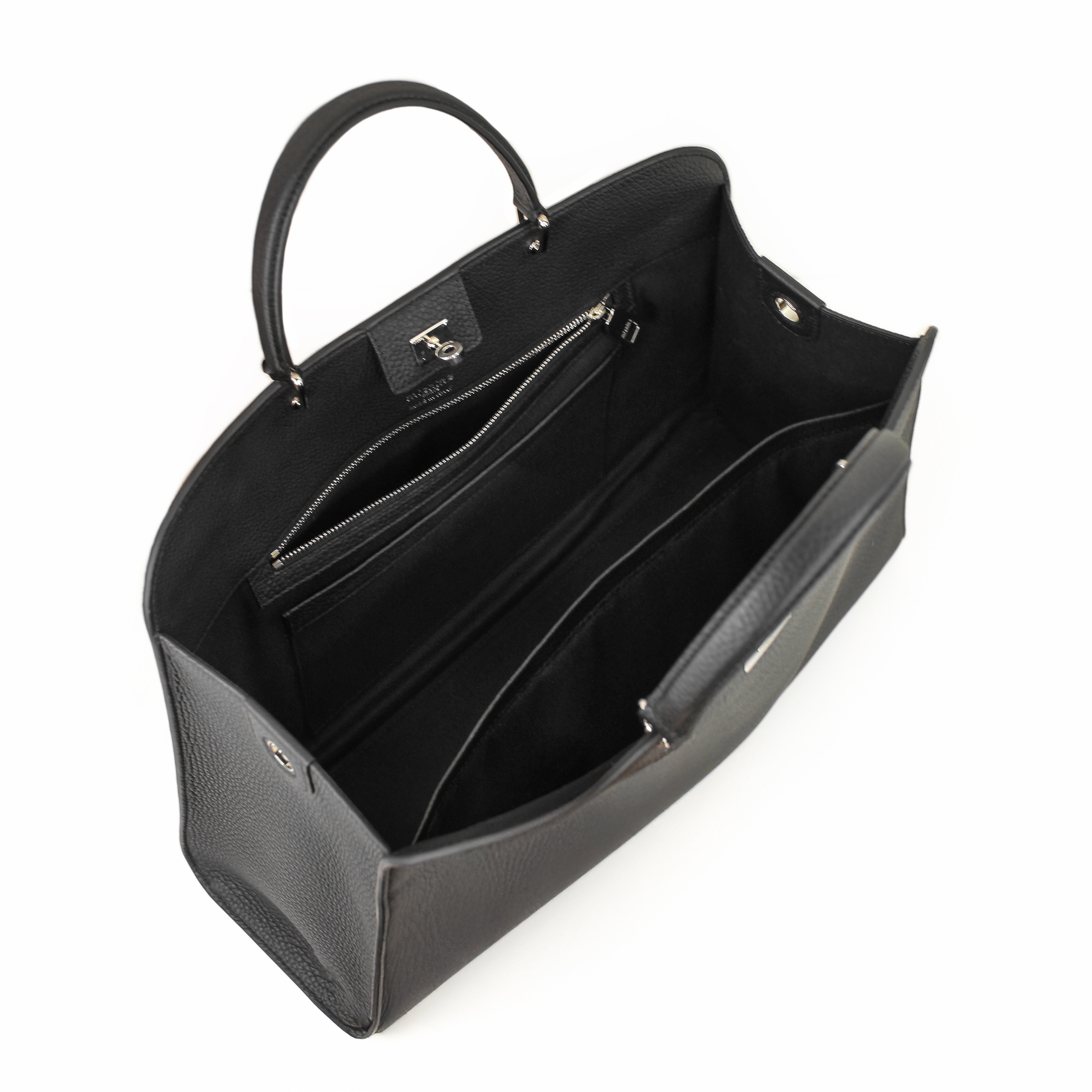 "Archive Event" LEATHER HANDBAG OPERA PM BLACK