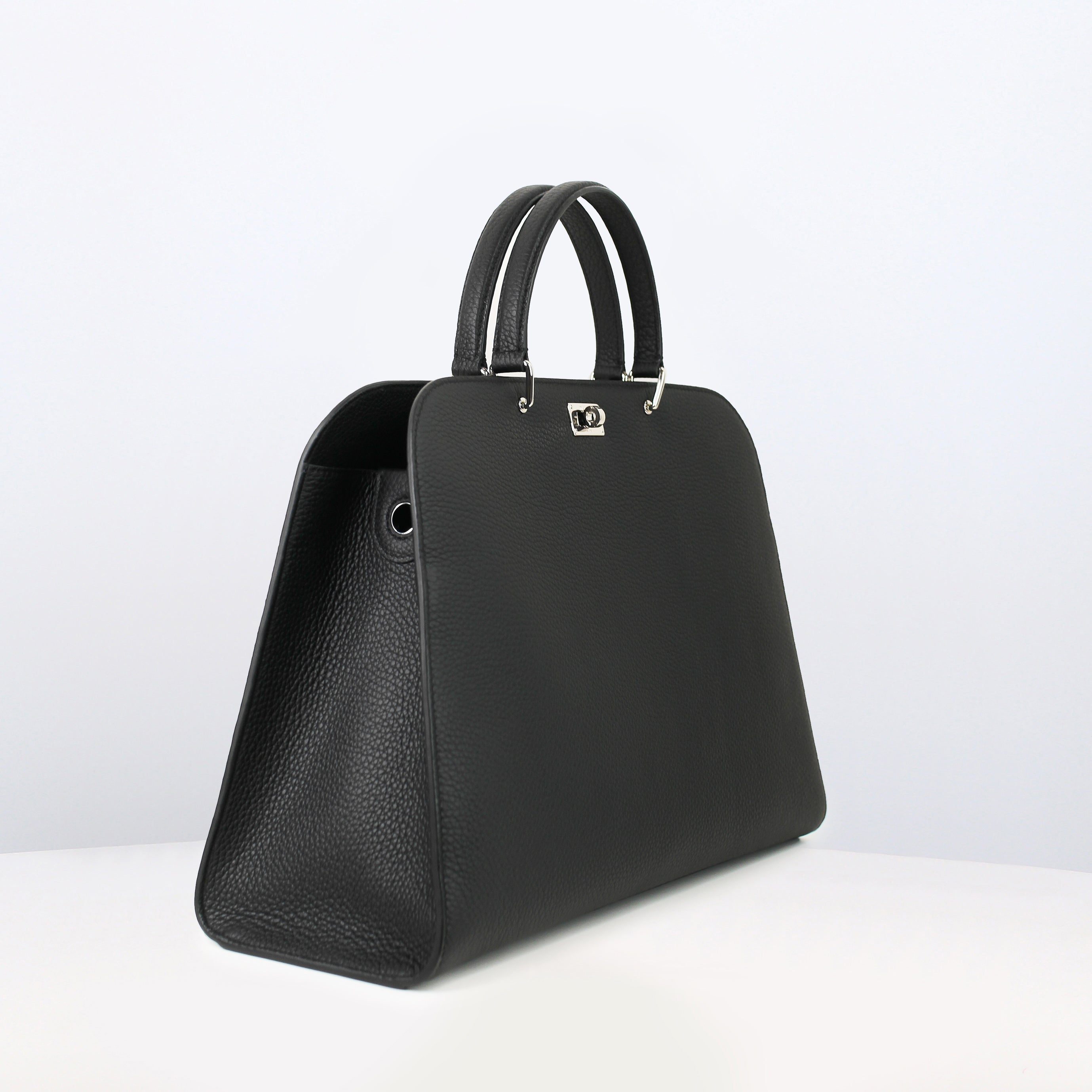"Archive Event" LEATHER HANDBAG OPERA PM BLACK